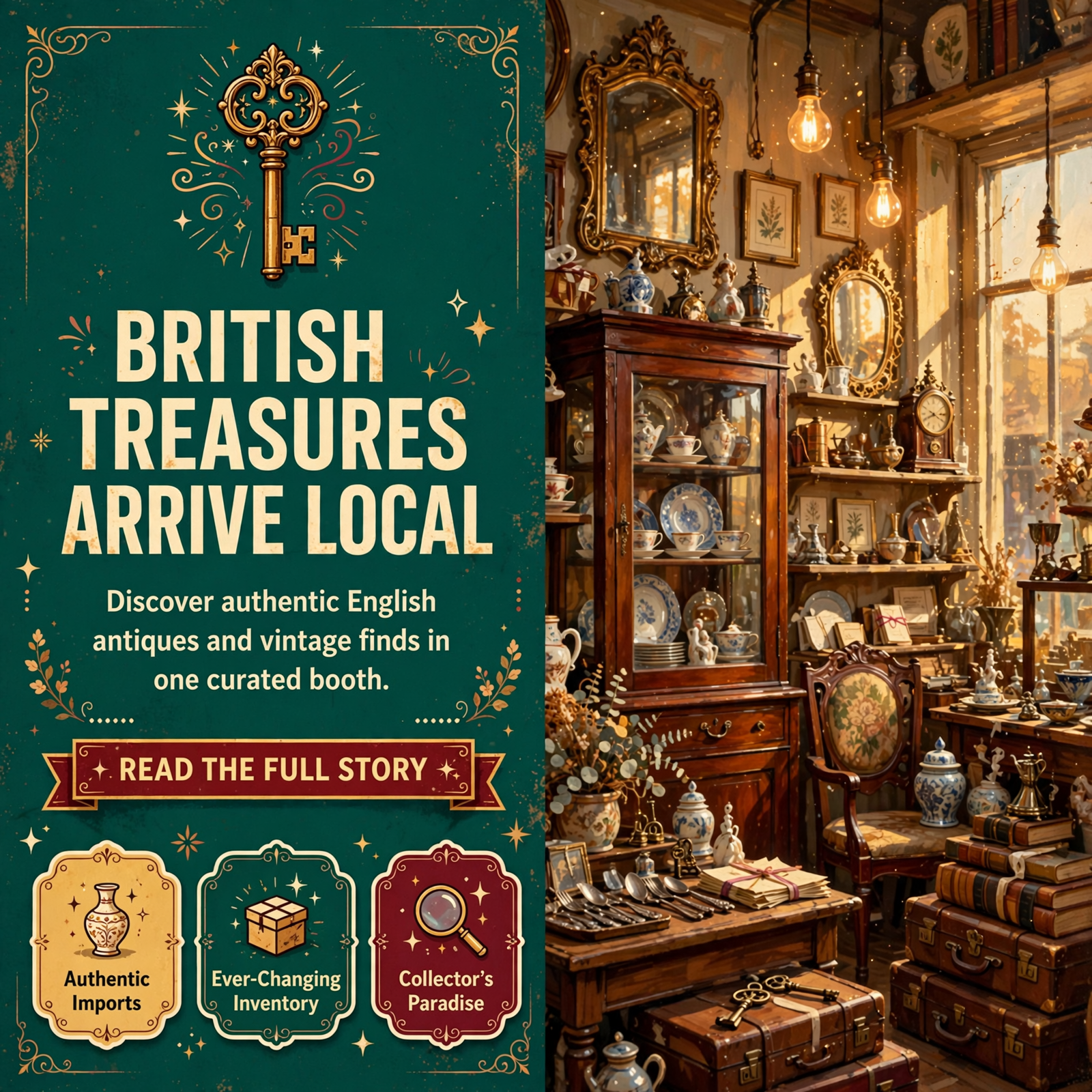 Featured image for "🏛️ English House Antiques Brings British Treasures to East Ridge Merchant Collective"