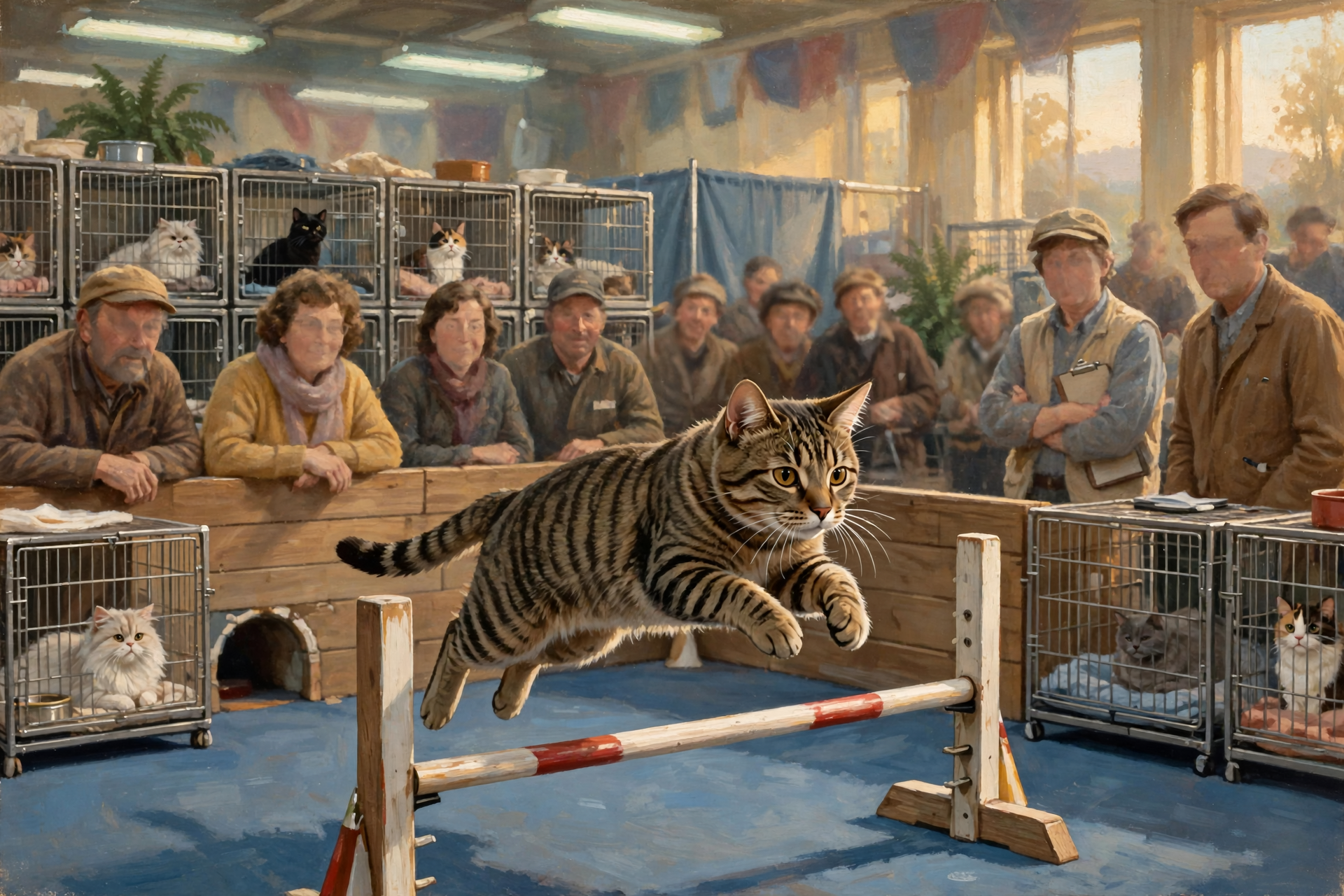 Illustration for 🐈 Watch Cats Run an Agility Course at Dalton's 88th Cotton States Cat Show
