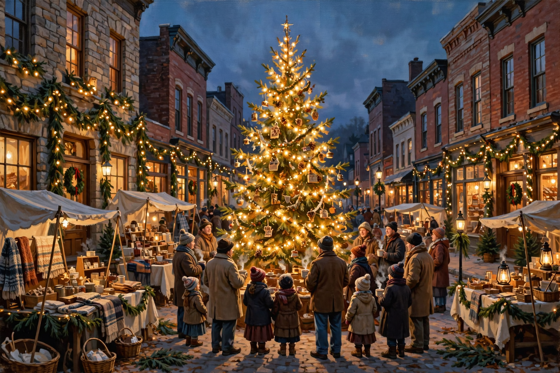 Illustration for β Shop Small and Light the Tree at Wartrace's Christmas on the Square