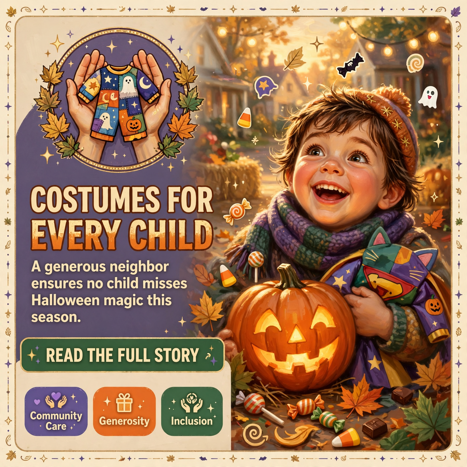 Featured image for "👻 Community Member Offers to Buy Halloween Costumes for Children in Need"