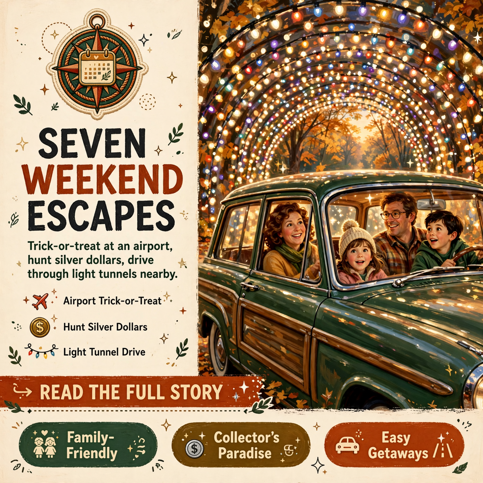 Featured image for "🧭 Hundred-Mile Happenings: Trick-or-Treat Among the Airplanes, a Free Record Market, a 150-Table Coin Show and a Drive-Thru Light Tunnel…