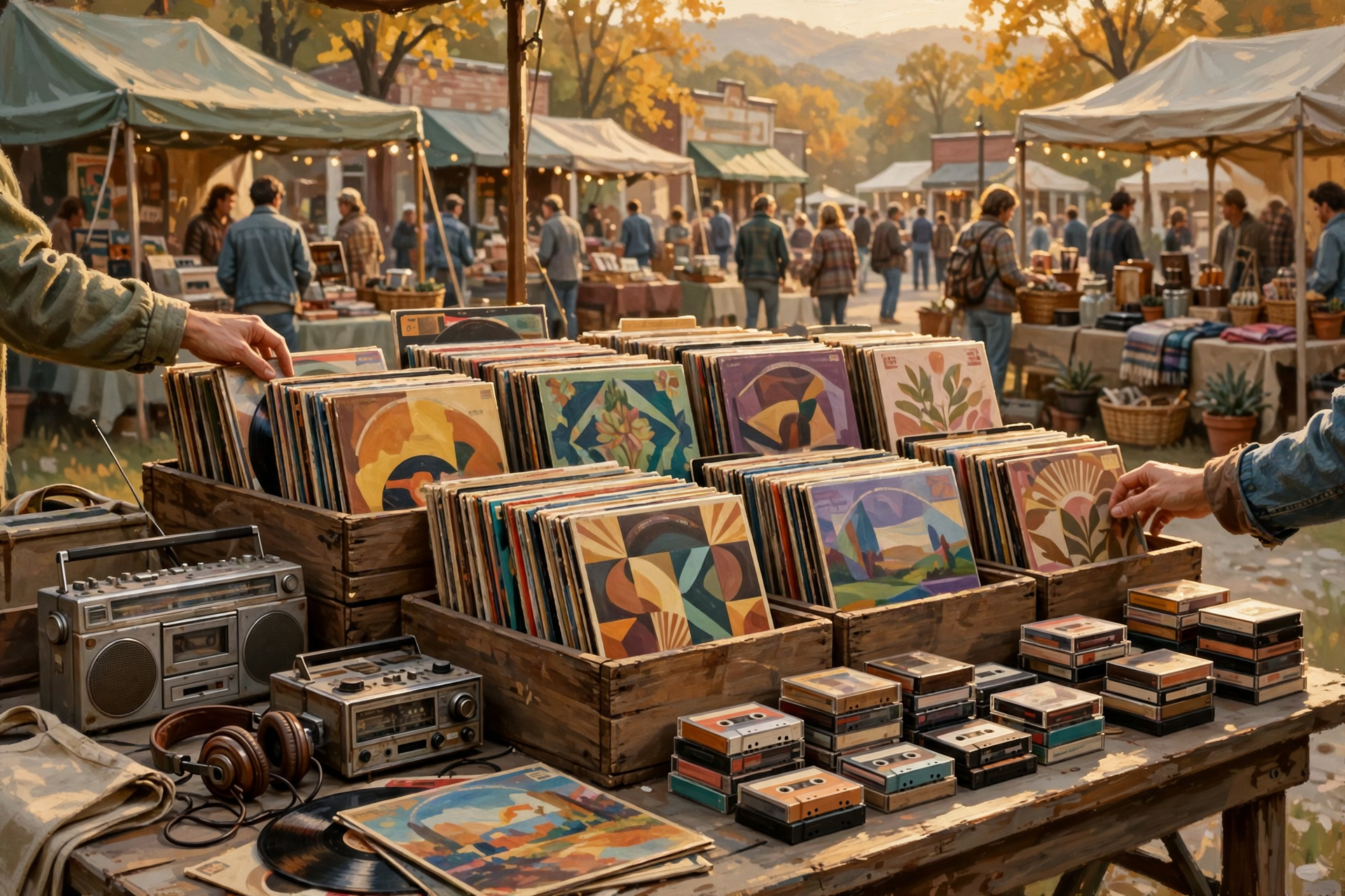 Illustration for 💿 Dig Through Crates of Old LPs at Huntsville's Free Records & Retro Market