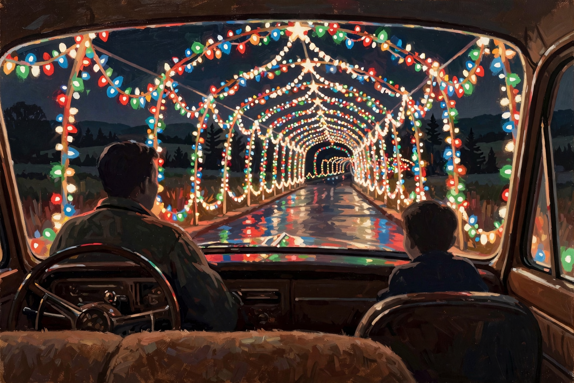 Illustration for 🎆 Drive Through a 300-Foot Tunnel of Lights at Holiday Lights of Rome