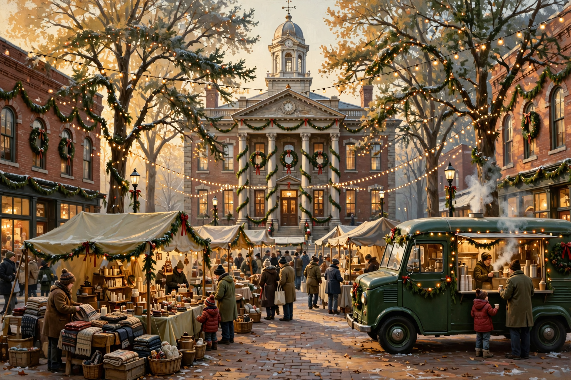 Illustration for 🔔 Meet Santa and Shop the Square at Scottsboro's Jingle Bell Square