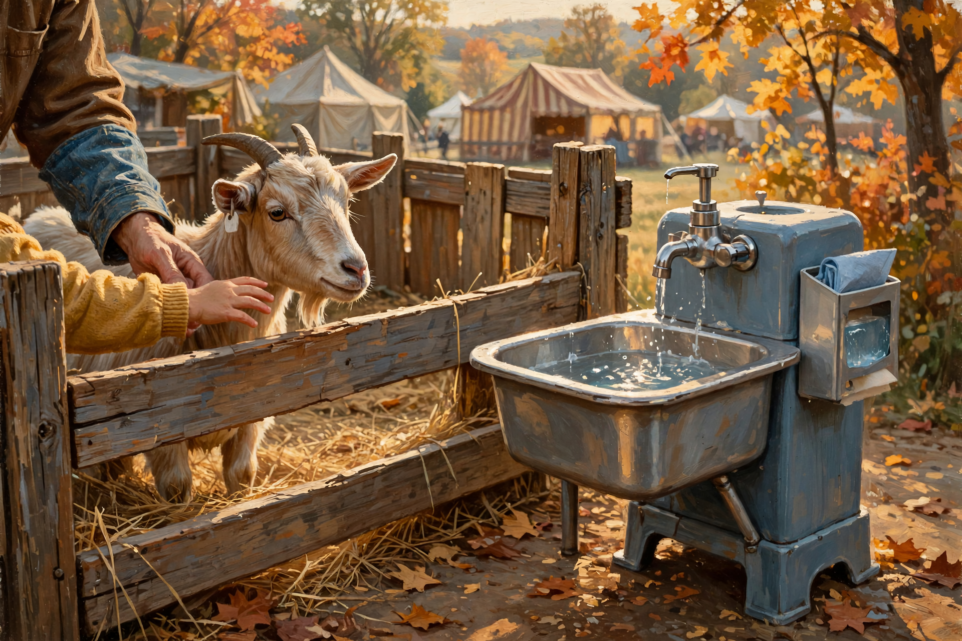Illustration for 🐐 Fall Festivals and Petting Zoos: Clean Hands and Pasteurized Cider