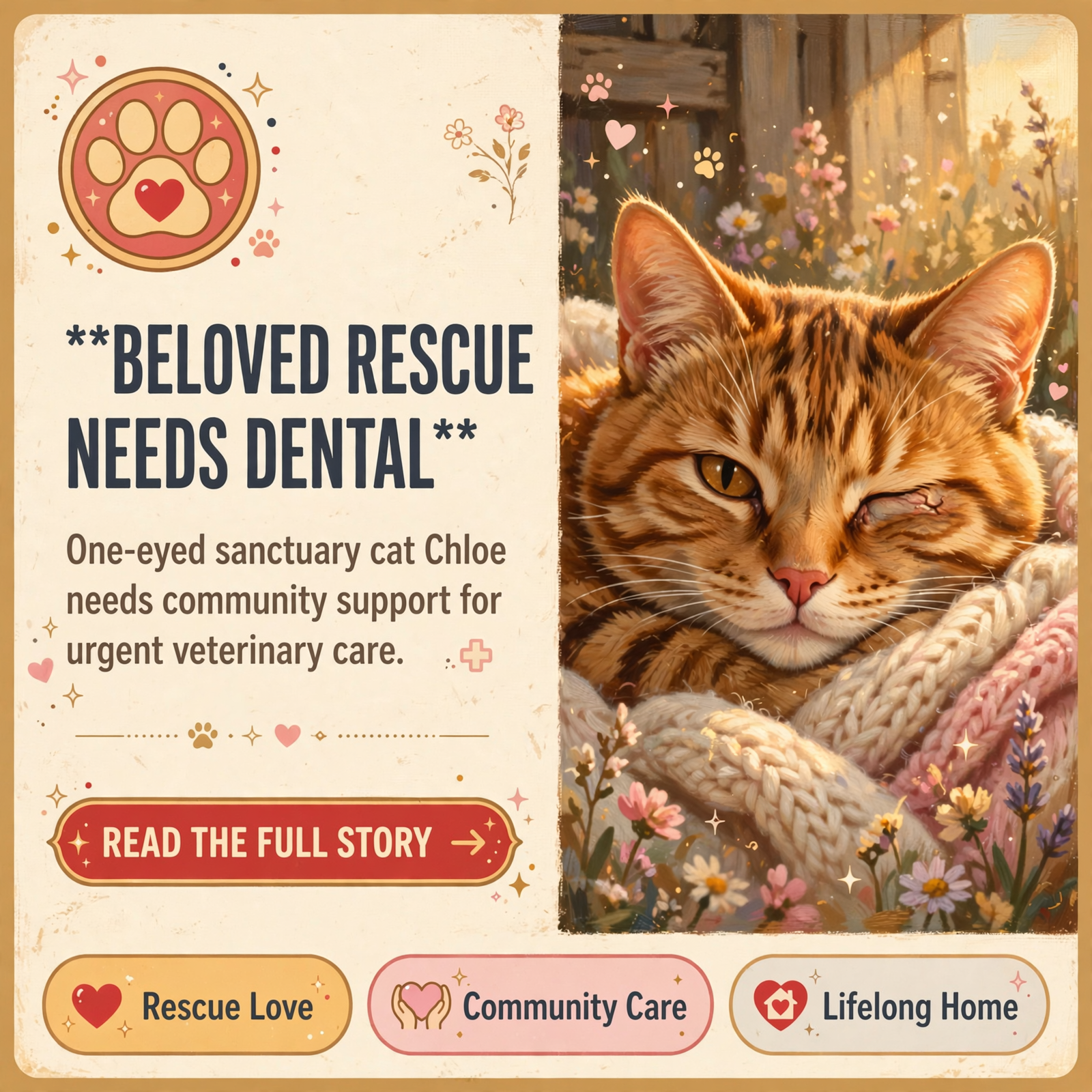 💛 Hearts & Whiskers Seeks Support for Resident Cat Chloe’s Dental Care — Featured Image Featured image for "💛 Hearts & Whiskers Seeks Support for Resident Cat Chloe's Dental Care"