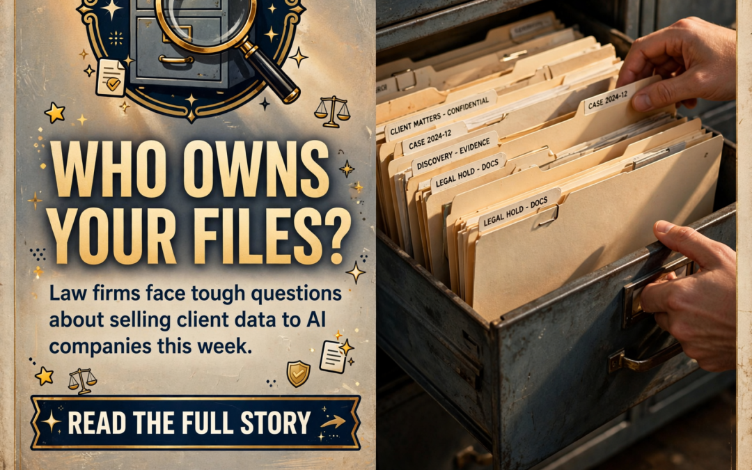 🗄️ Who Owns the Filing Cabinet? Law Firm Emails for Sale, a Big Firm’s AI Spin-Off Talk, and a Citation Checker With No AI Inside