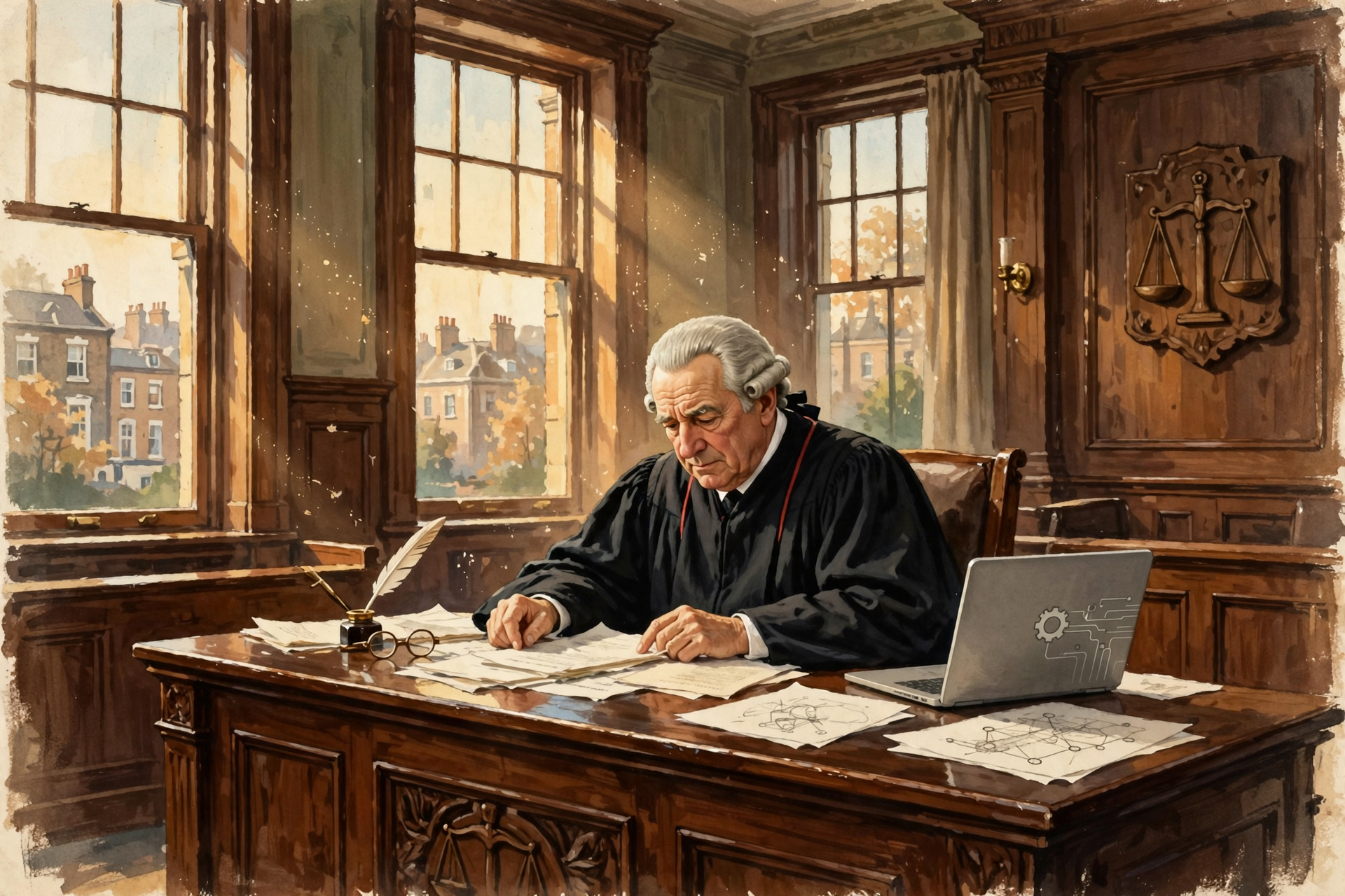 Illustration for 🌍 A London Judge Worries About AI and Who Enforces What