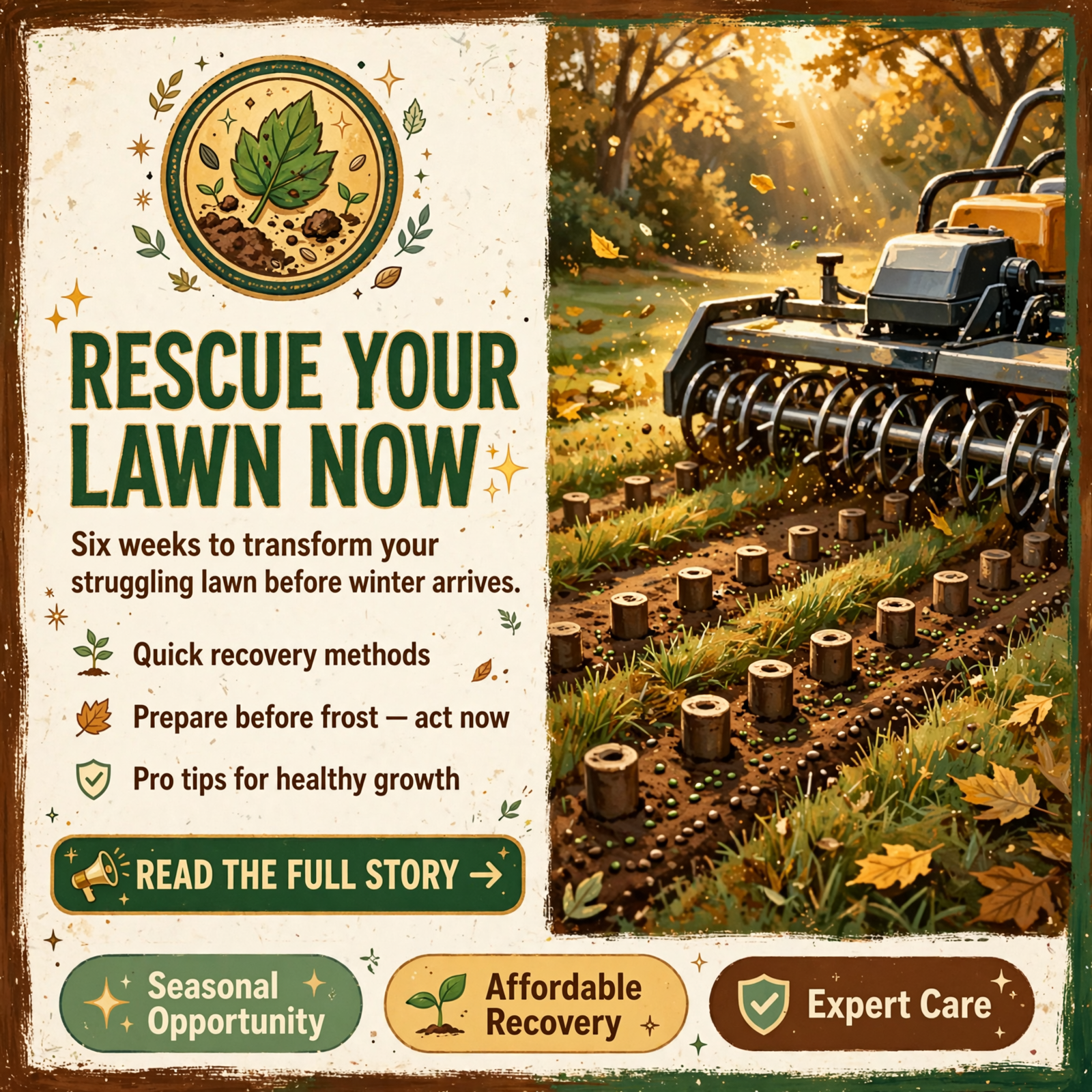 Featured image for "🌱 Fall Is Prime Time for Fescue Lawn Repair-Here's Why Tennessee Homeowners Should Act Now"