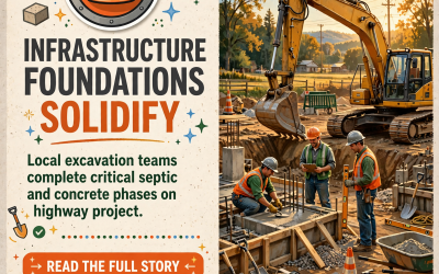 🚧 MCL Excavating Advances Highway 30 Project with Septic and Concrete Work in Dayton