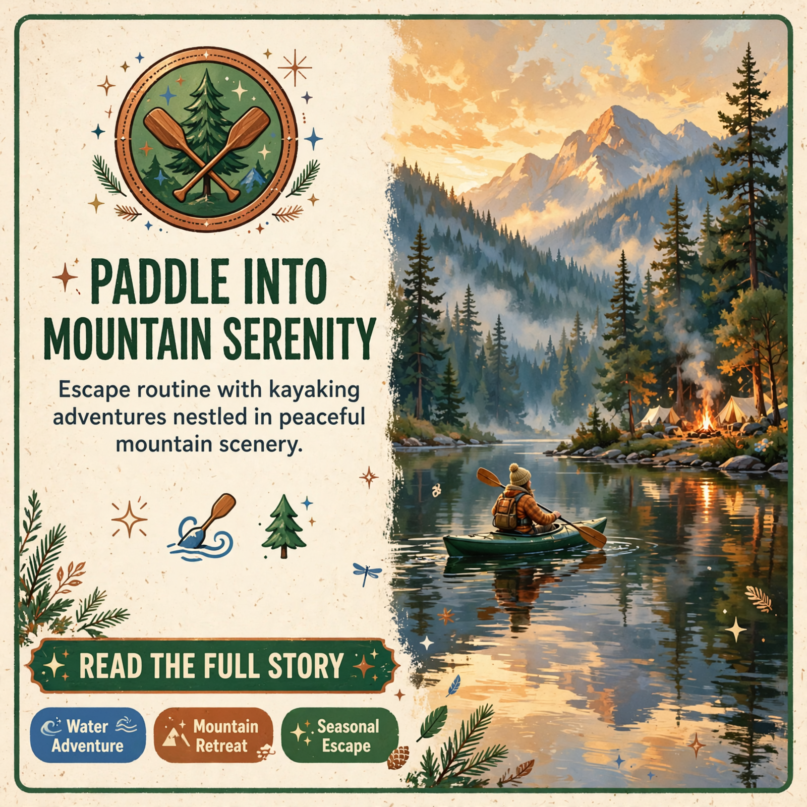 Featured image for "🛶 Kayaking Adventures Await at Sasquatch Farm Scenic RV Park & Campground"