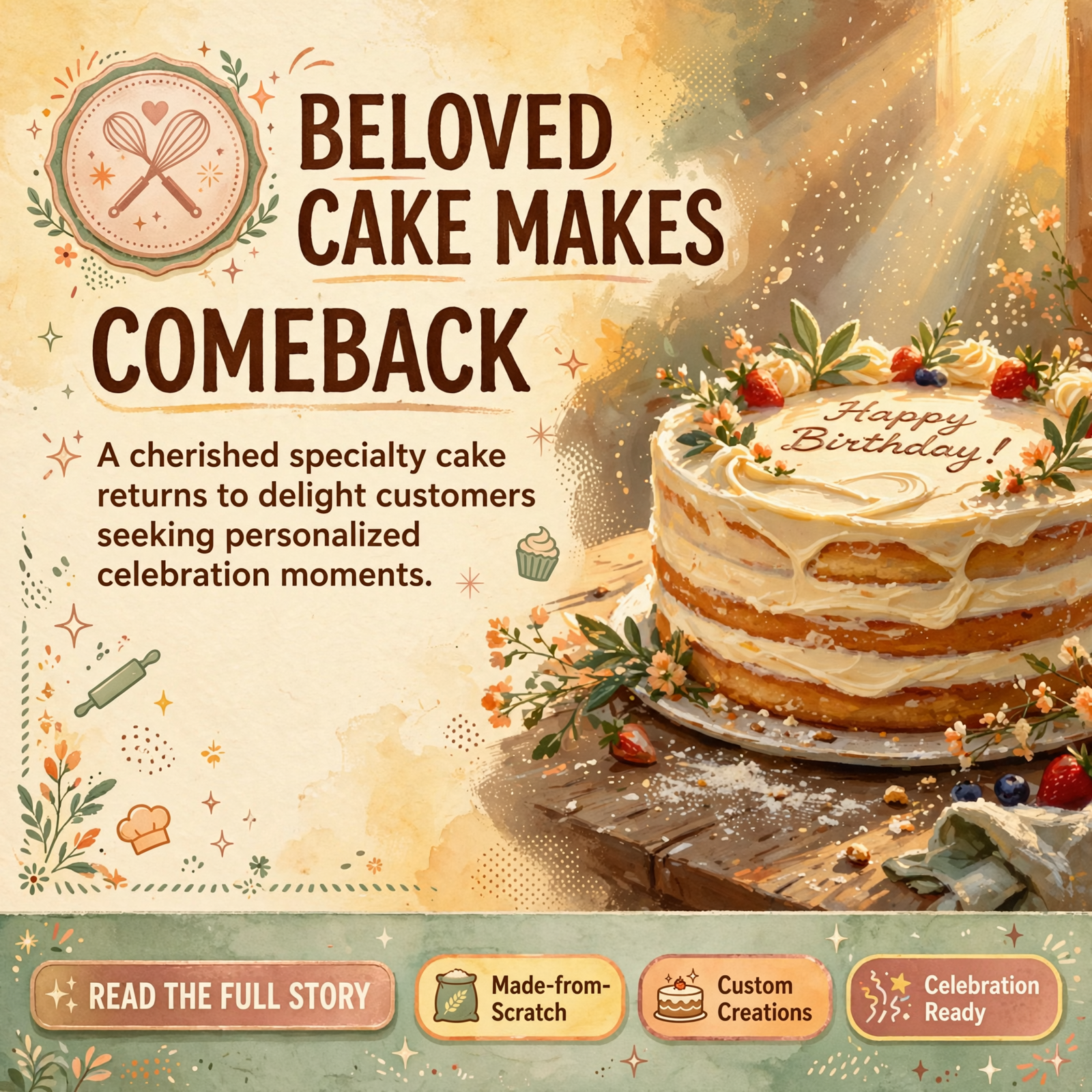 π Custom Sundrop Cake Returns to Farmhouse Favorites β Featured Image Featured image for "π Custom Sundrop Cake Returns to Farmhouse Favorites"