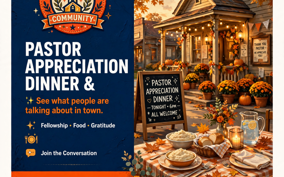 Pastor Appreciation Dinner & Church-Wide Bake Sale Coming to Hixson 🙏