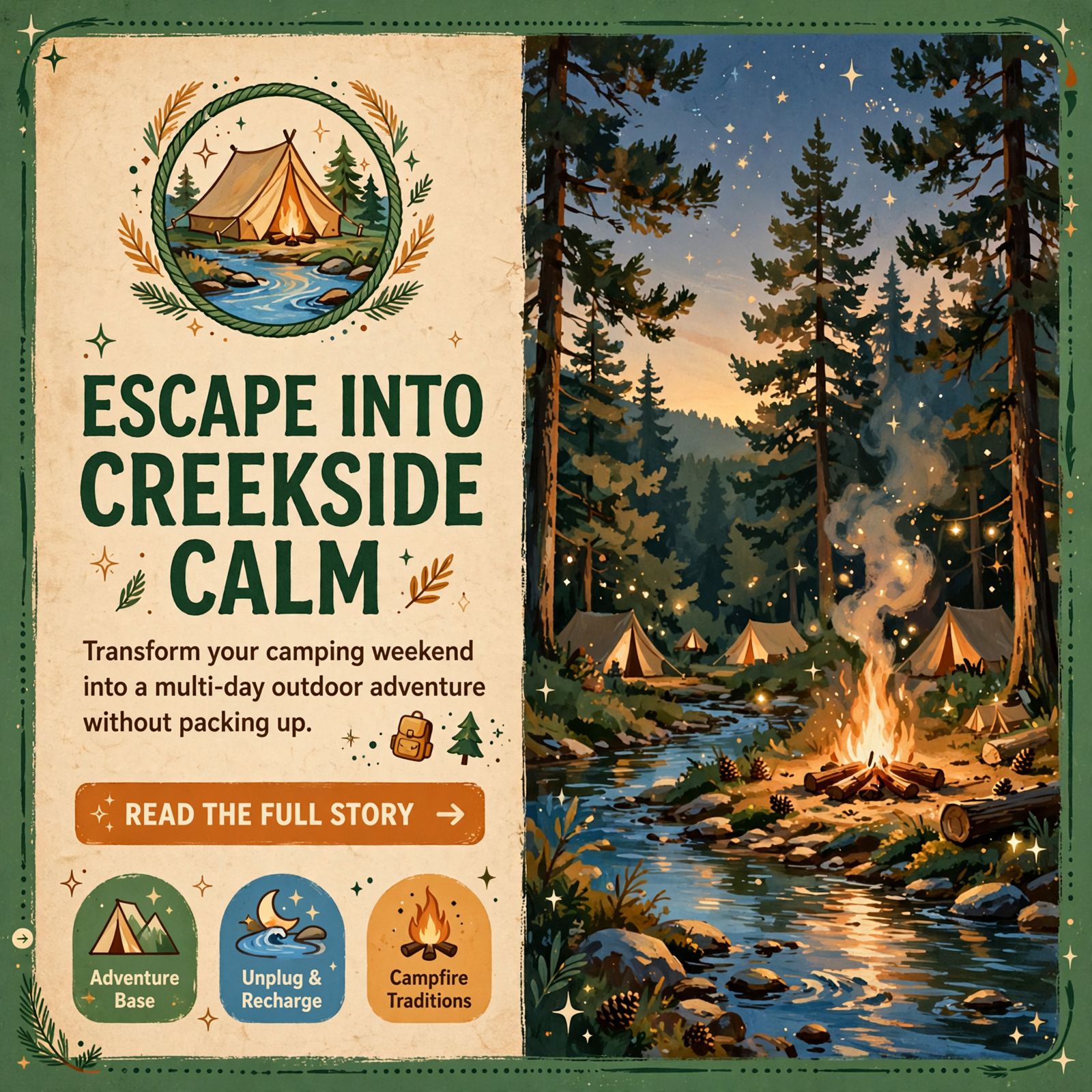 Featured image for "🏕️ Five Reasons to Plan Your Next Camping Trip to Stillwaters Creek in Spencer"