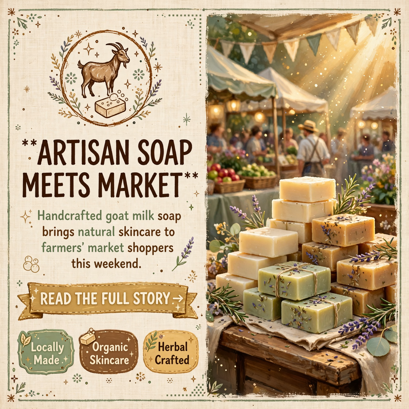π§Ό Elzire’s Acre Goat Milk Soap Featured at Dixie Lee Farmers’ Market β Featured Image Featured image for "π§Ό Elzire's Acre Goat Milk Soap Featured at Dixie Lee Farmers' Market"