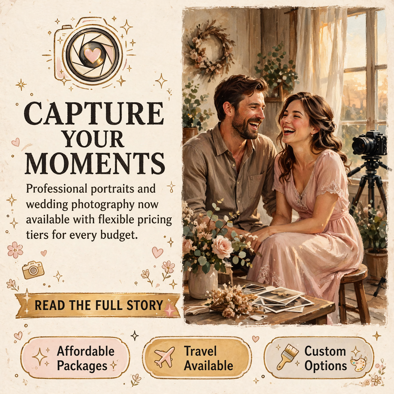 Featured image for "📸 McGhee Mountain Photography Shares Portrait and Wedding Pricing Guide"