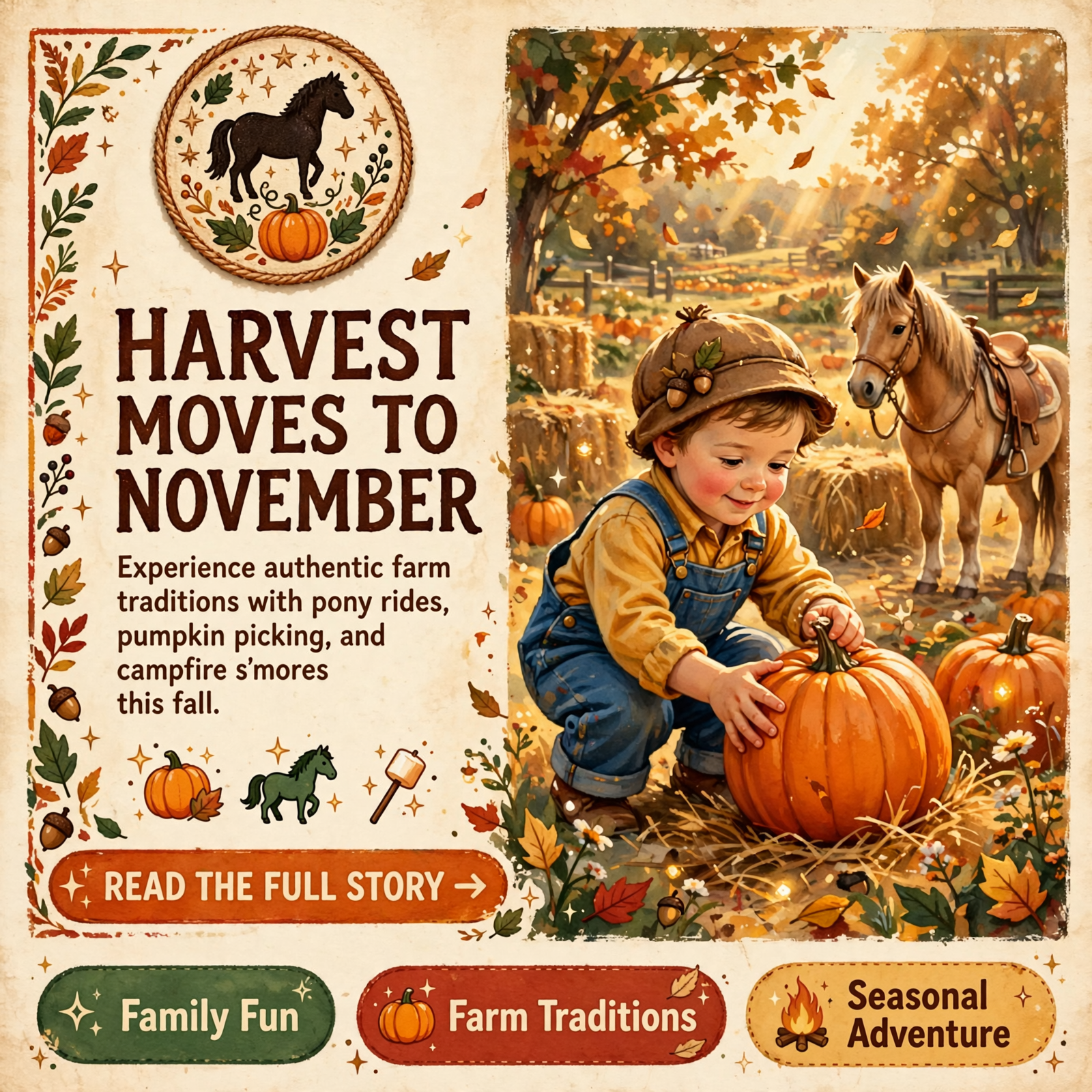 Featured image for "🎃 5th Annual Pony Pumpkin Patch Moves to November in Dunlap - Two Saturdays of Fall Farm Fun"