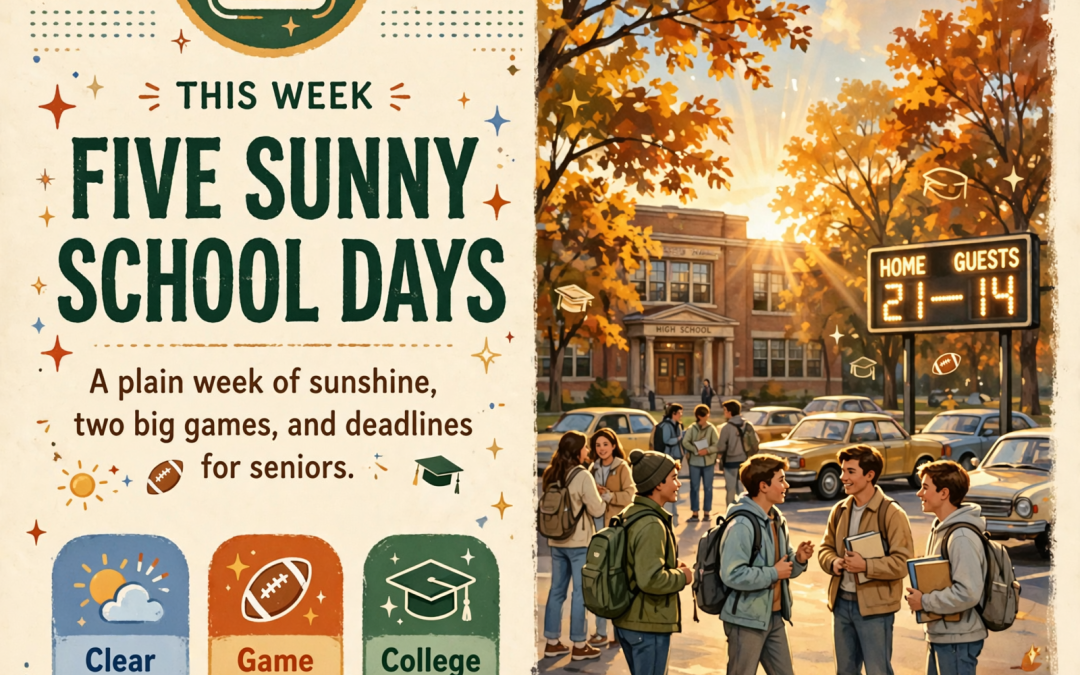 🏫 The Week Ahead: A Tuesday Playoff, a Friday Road Trip and Five Sunny School Days