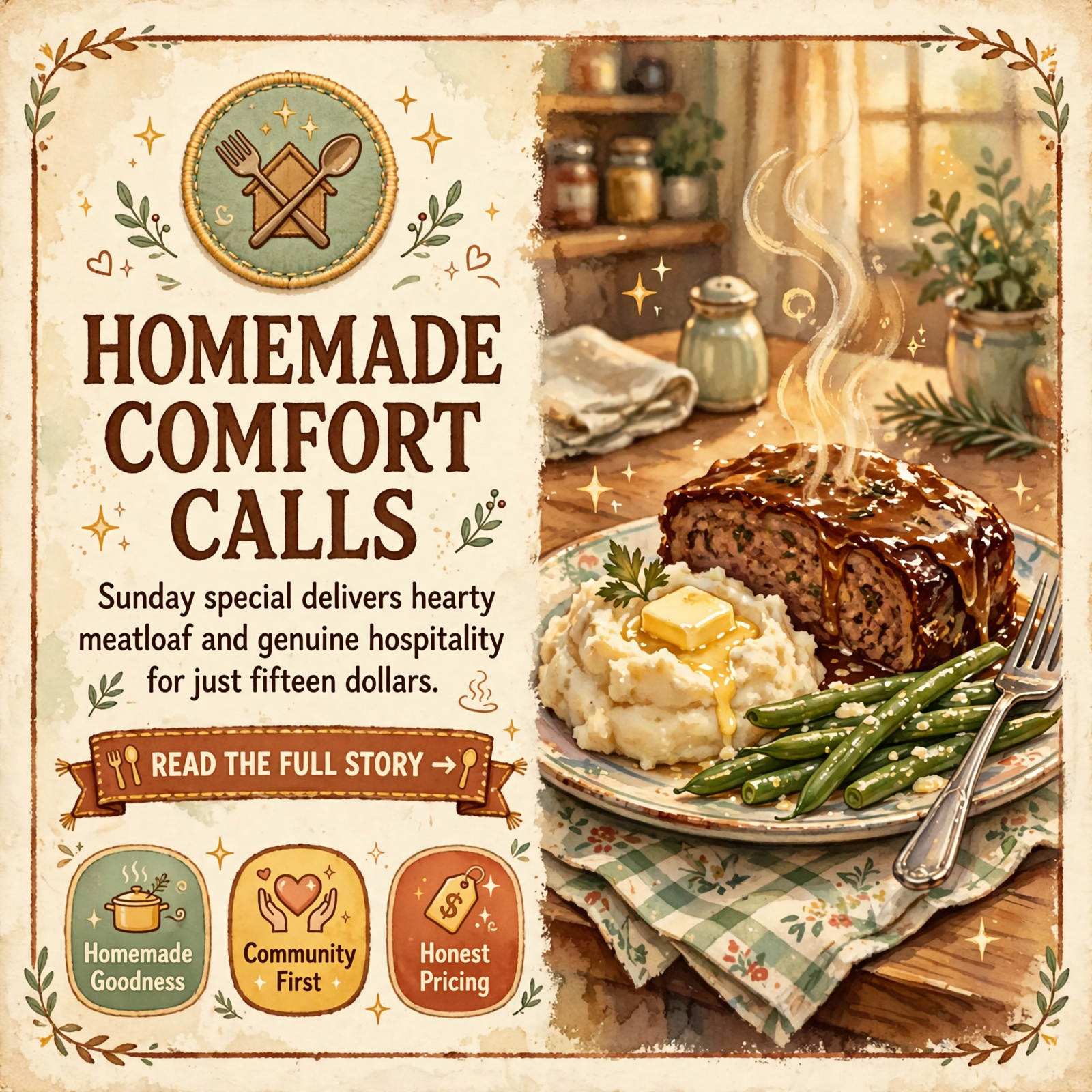 Featured image for "🍽️ Homemade Sunday Special at Lolli and Pop's Place in Spring City - $15 Grab-and-Go Comfort Meal"