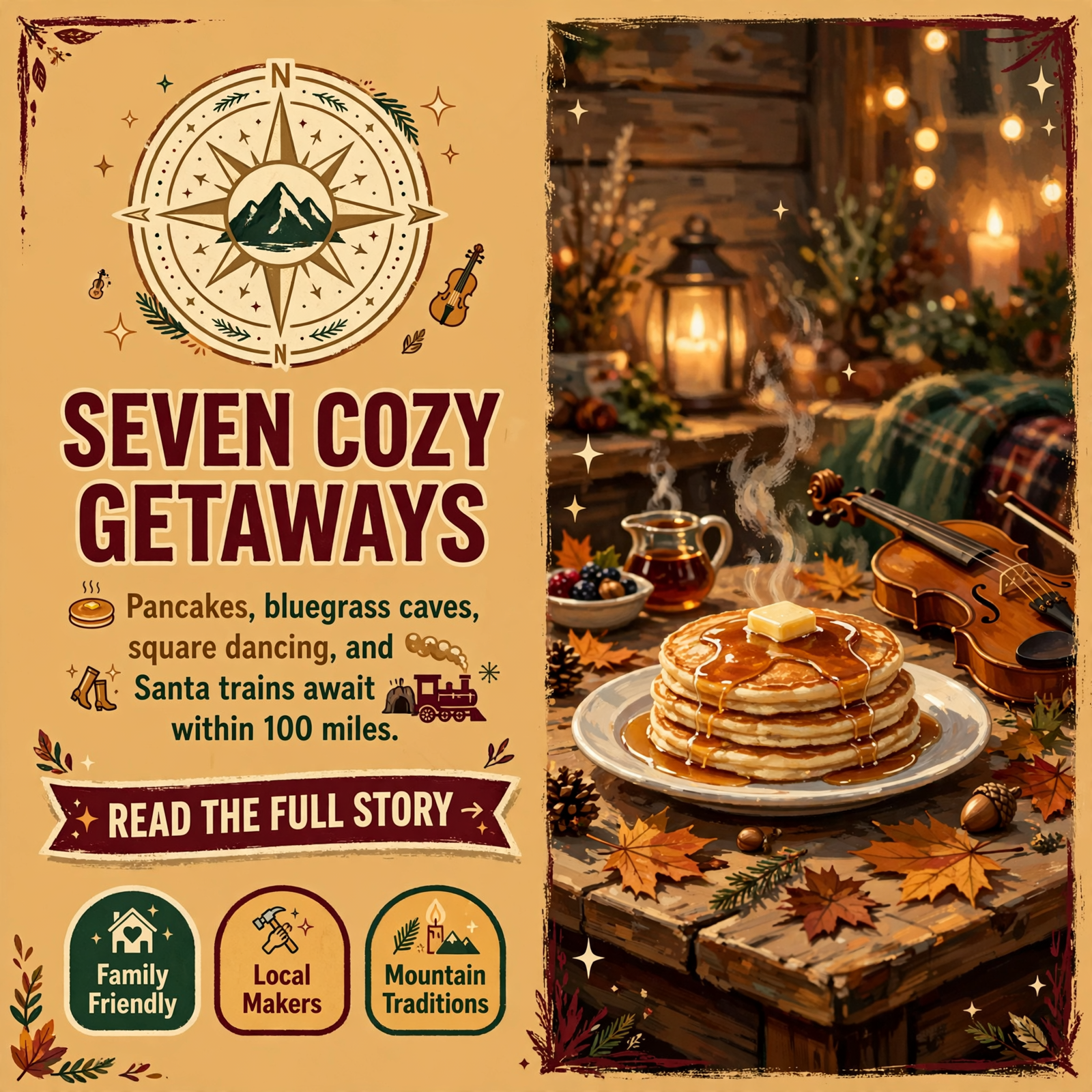 Featured image for "🧭 Hundred-Mile Happenings: Pancakes Since 1959 in Dalton, Bluegrass Deep in a Cave, a Santa Train in Huntsville and a Battlefield Mansion…
