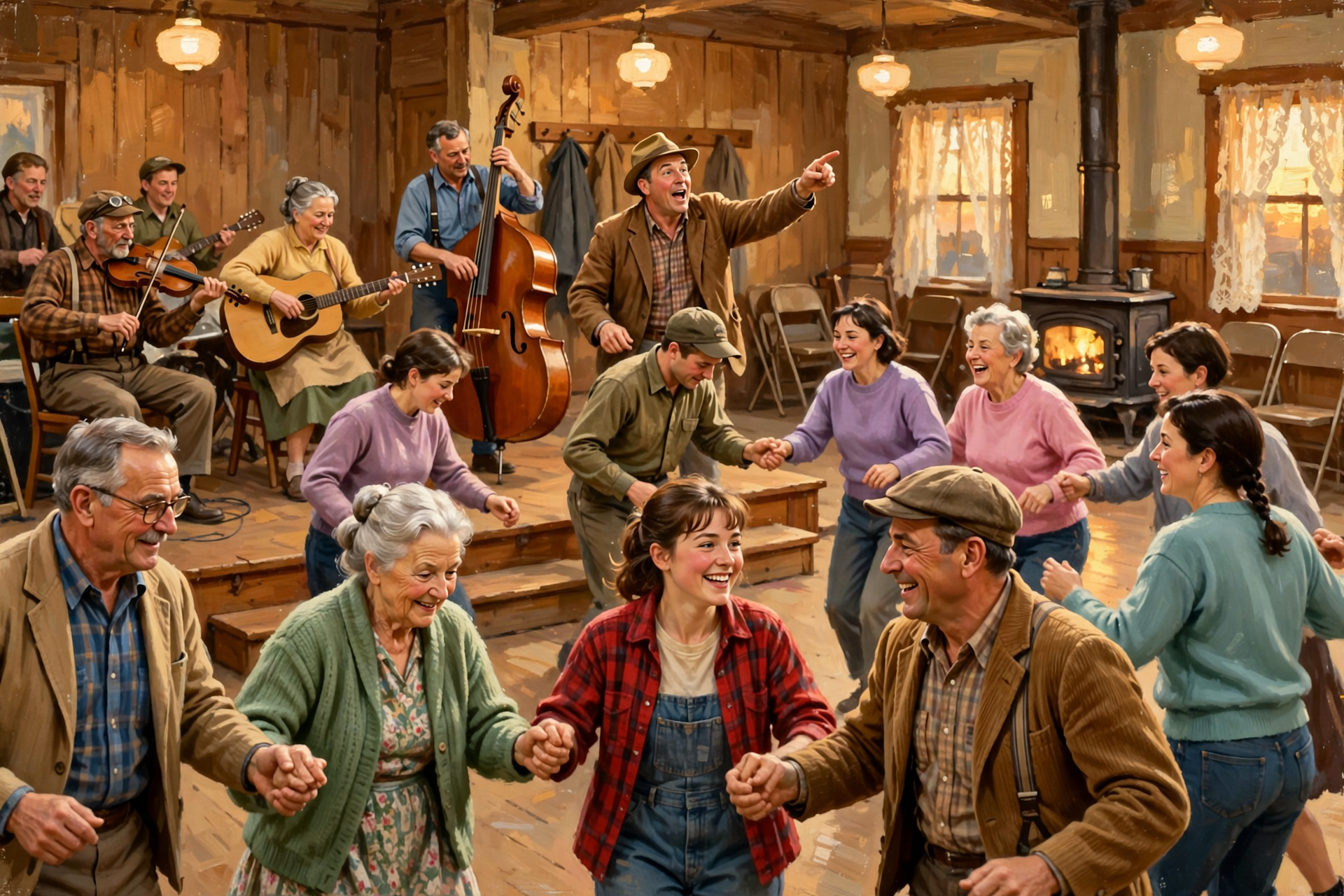 Illustration for 💃 Learn an Old-Time Square Dance on the Mountain at the Cumberland Community Dance