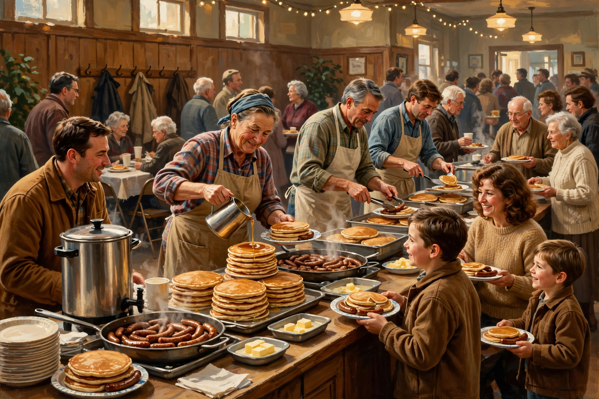 Illustration for 🥞 Eat Pancakes at a Dalton Tradition That Started in 1959: Kiwanis Pancake Day