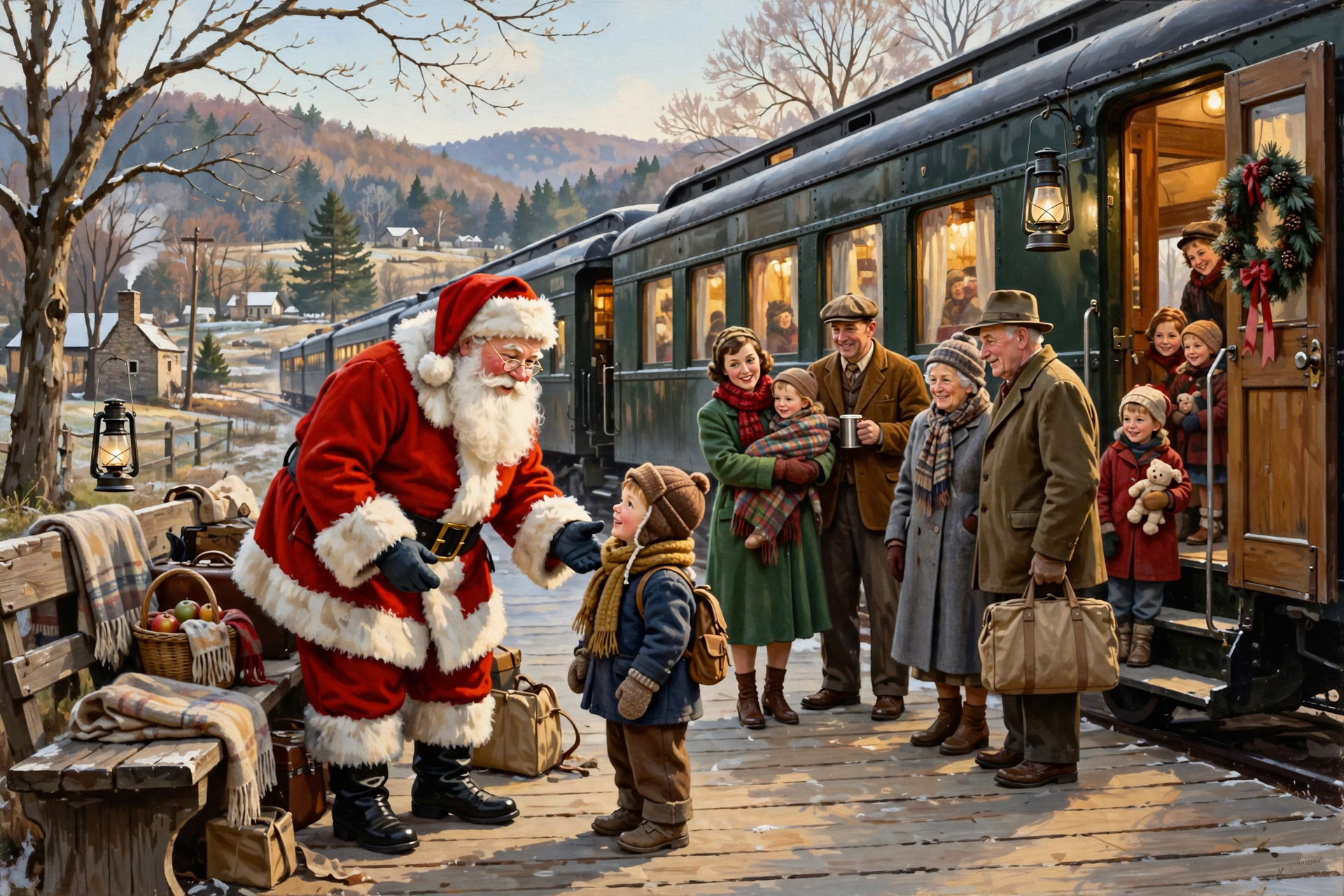 Illustration for 🎅 Meet Santa on the Platform and Ride the Santa Train at the North Alabama Railroad Museum
