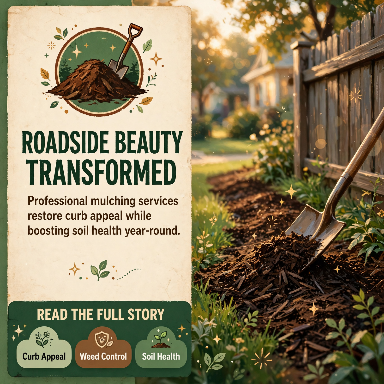 Featured image for "🌳 McNeese Lawncare Tackles Roadside Mulching Projects for Local Customers"