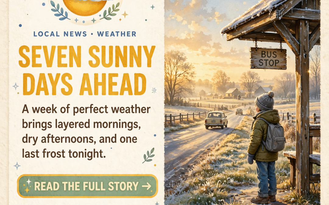 ☀️ Seven Sunny Days and Not a Drop of Rain: What Dunlap’s Dry Week Means for Bus Stops, Ponds and Burn Piles