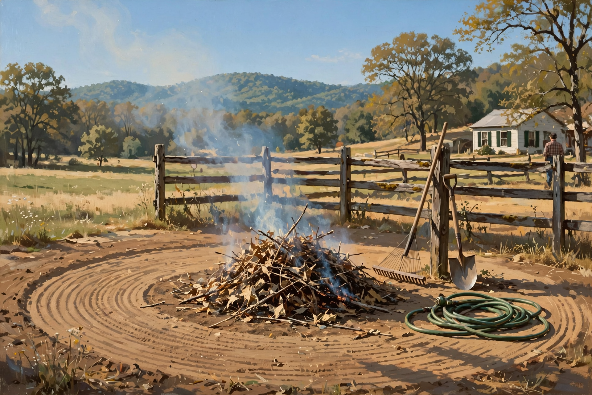 Illustration for 🔥 Burning: No Bans, but Dry Afternoons Call for Small Piles