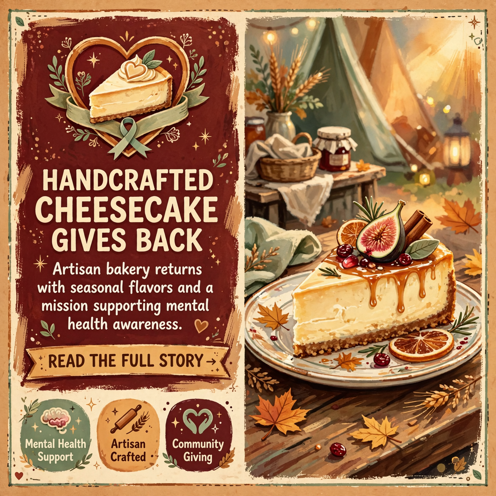 Featured image for "🍰 Broken Heart Cheesecakes Brings Fall Flavors to Jasper Pop-Up Stand"