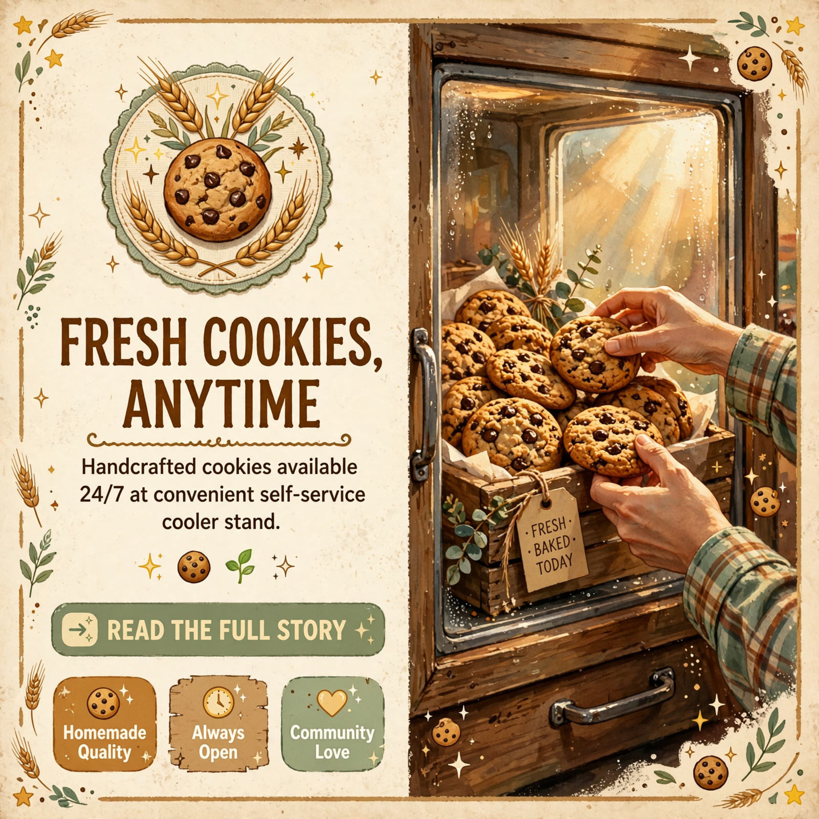 🍪 Feathers & Faith Launches 24/7 Cookie Stand in Soddy-Daisy — Featured Image Featured image for "🍪 Feathers & Faith Launches 24/7 Cookie Stand in Soddy-Daisy"