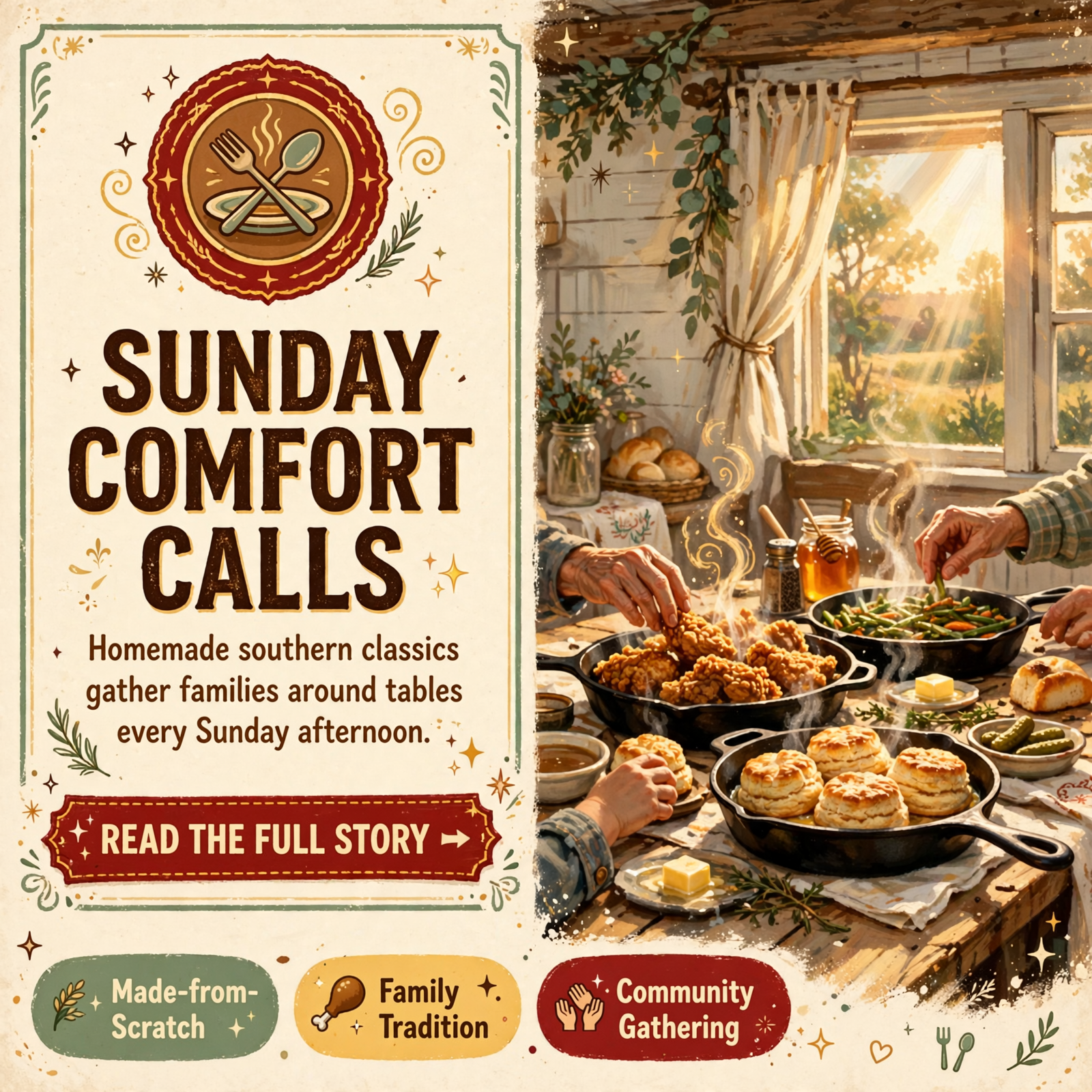 Featured image for "🍽️ Sunday Comfort Food Menu at Anthony and Theresa's Homecookin' in Dunlap"