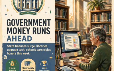 🏛️ Courthouse Corner: Tennessee’s Checkbook Comes In $335.9 Million Ahead, New Computers Head to the Sequatchie County Library, Bledsoe High Earns the Governor’s Civics Seal, and Your Week of Public Meetings
