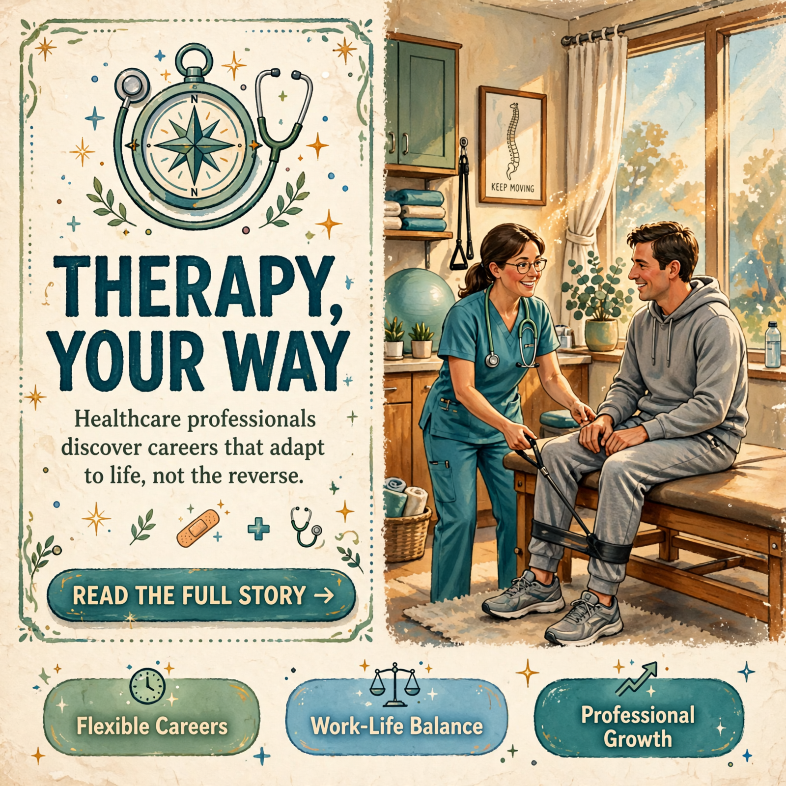 Featured image for "✈️ Travel Physical Therapy: A Career Built Around Your Life"