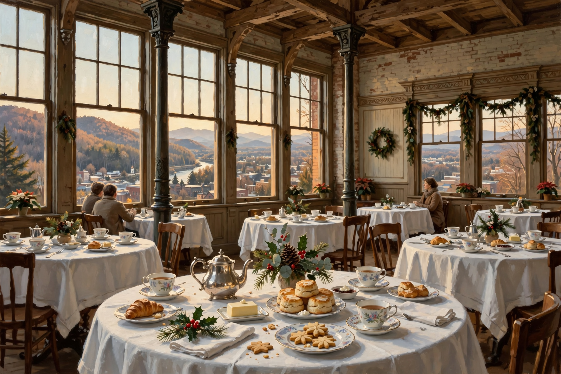Illustration for 🫖 Sip Christmas Tea Upstairs at a Chattanooga Railroad Depot