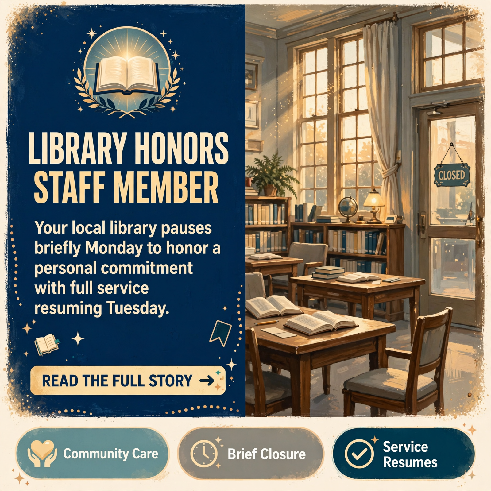 Featured image for "📚 Burritt Memorial Library Closes October 19 for Memorial Service"