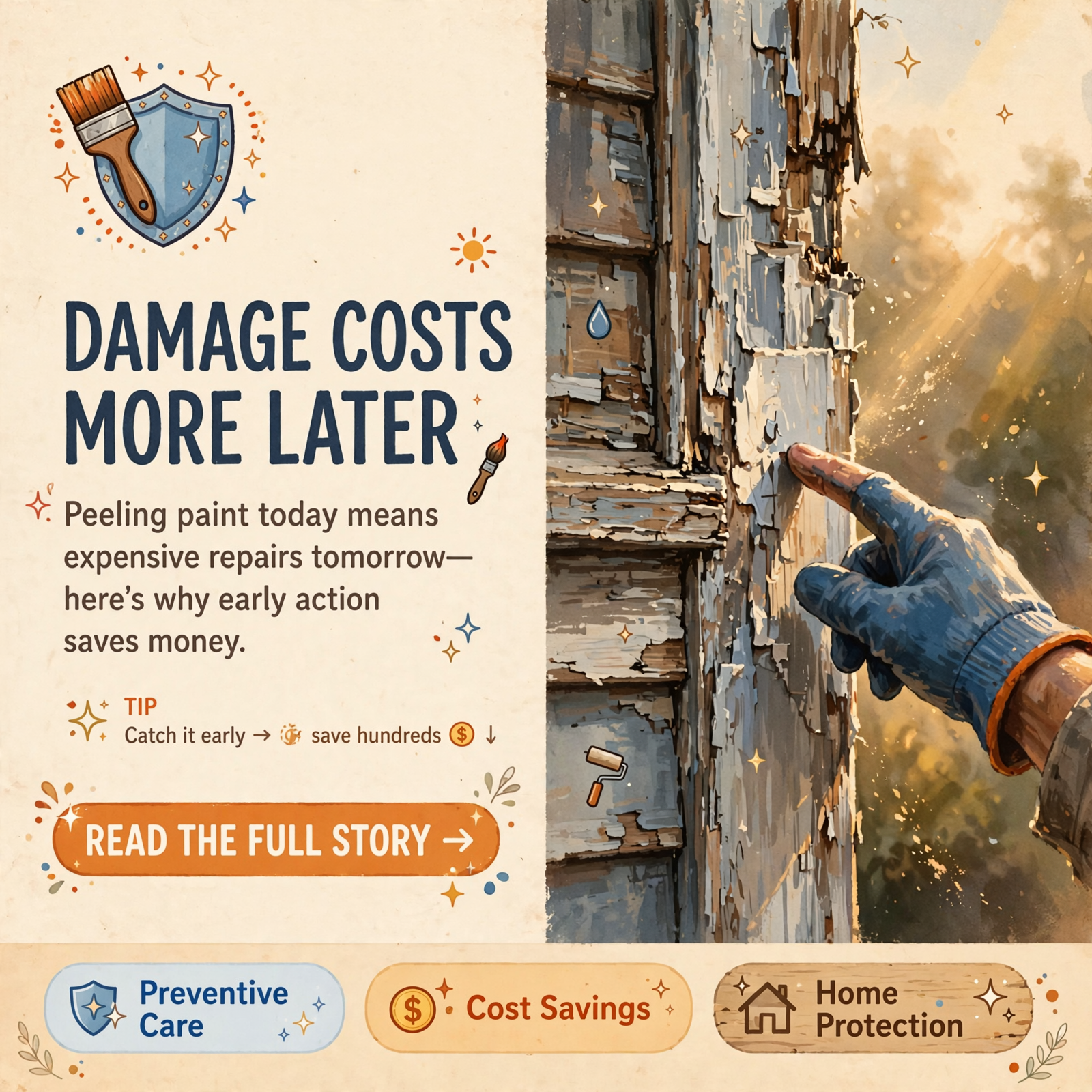 Featured image for "🏠 Don't Let Home Damage Drain Your Wallet - Precision Pro Painting Explains Why Early Action Matters"