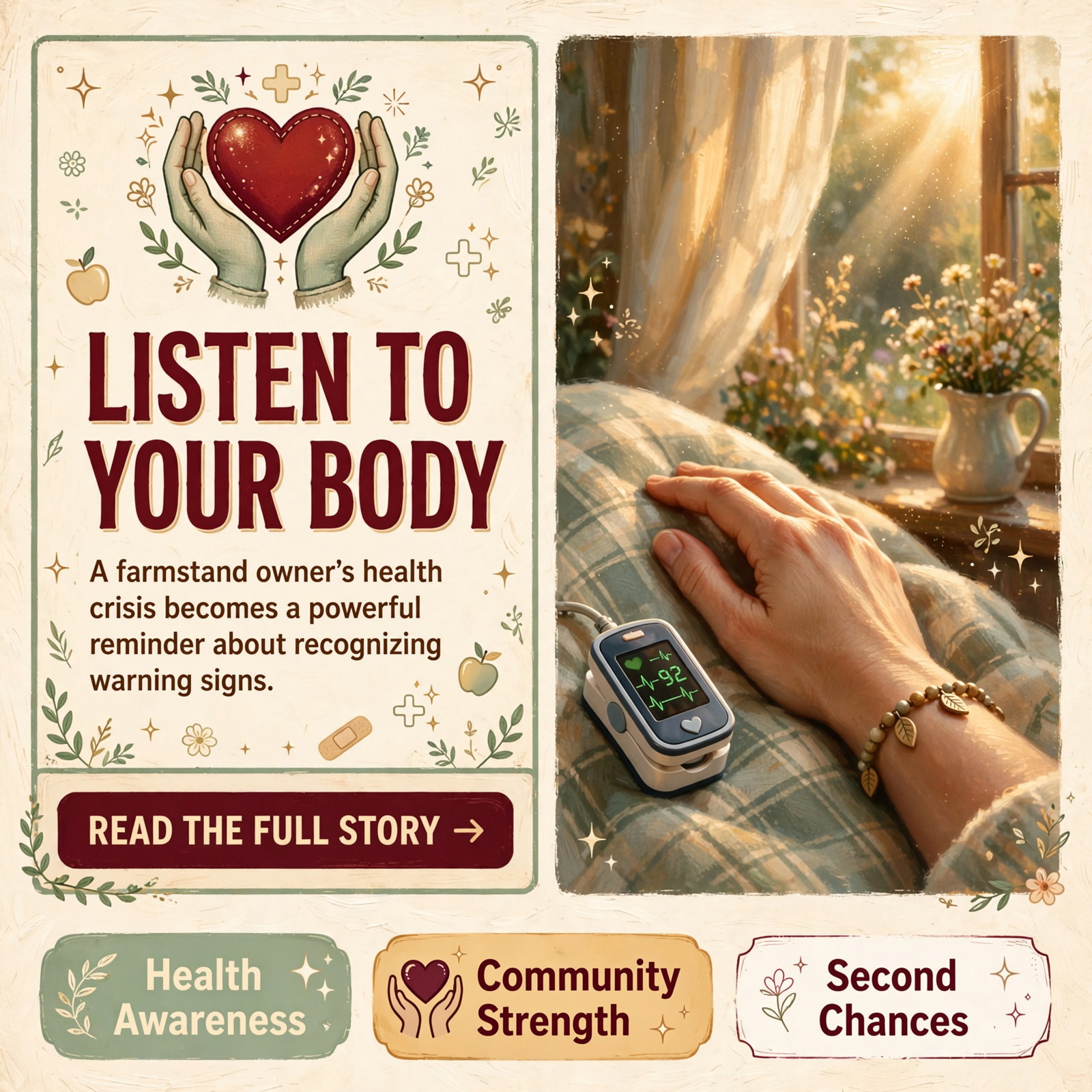 Featured image for "❤️ Farmstand Owner Recovers from Deep Vein Blood Clot, Asks for Community Patience"