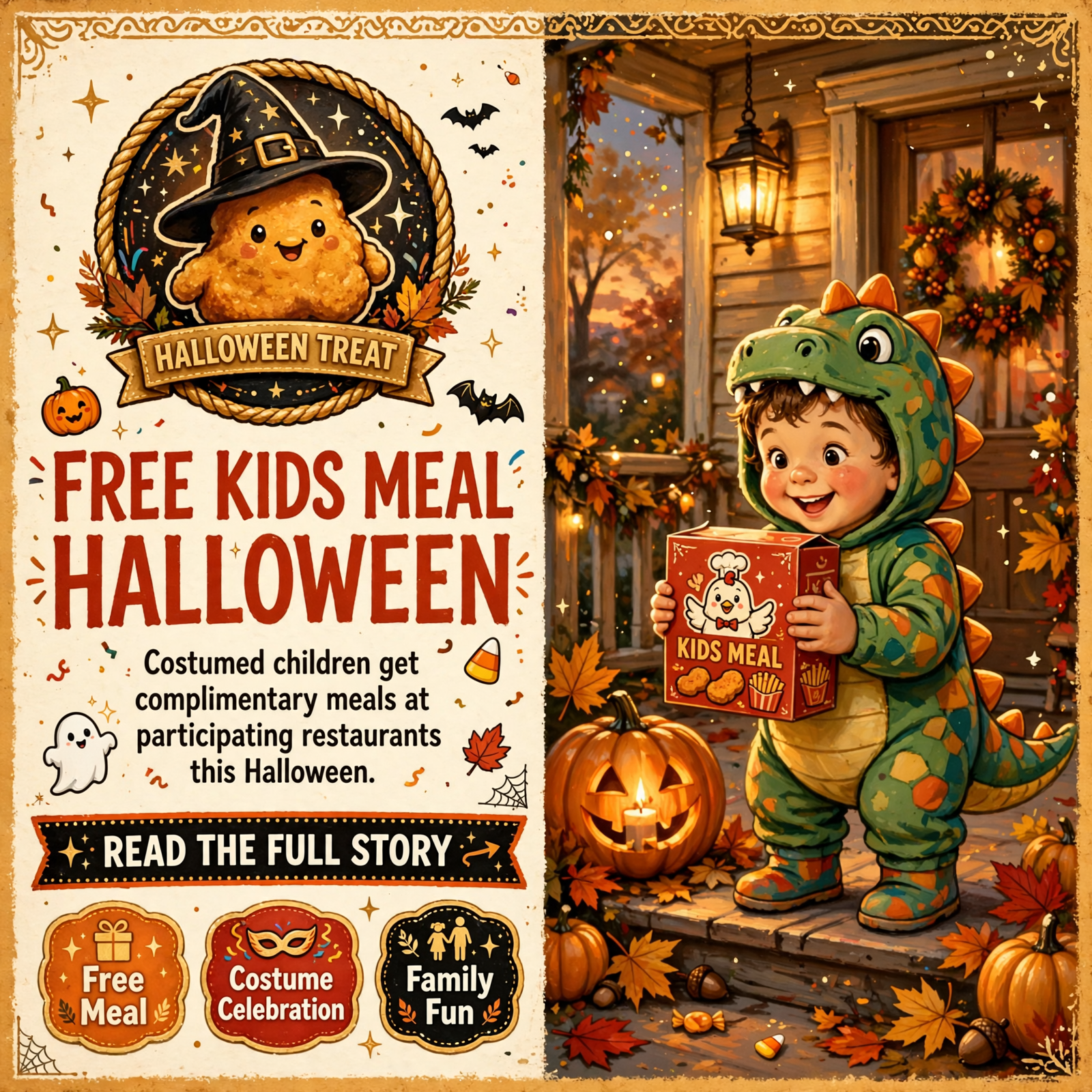 Featured image for "🎃 Free Kids Meal at Chick-fil-A on Halloween for Costumed Children"