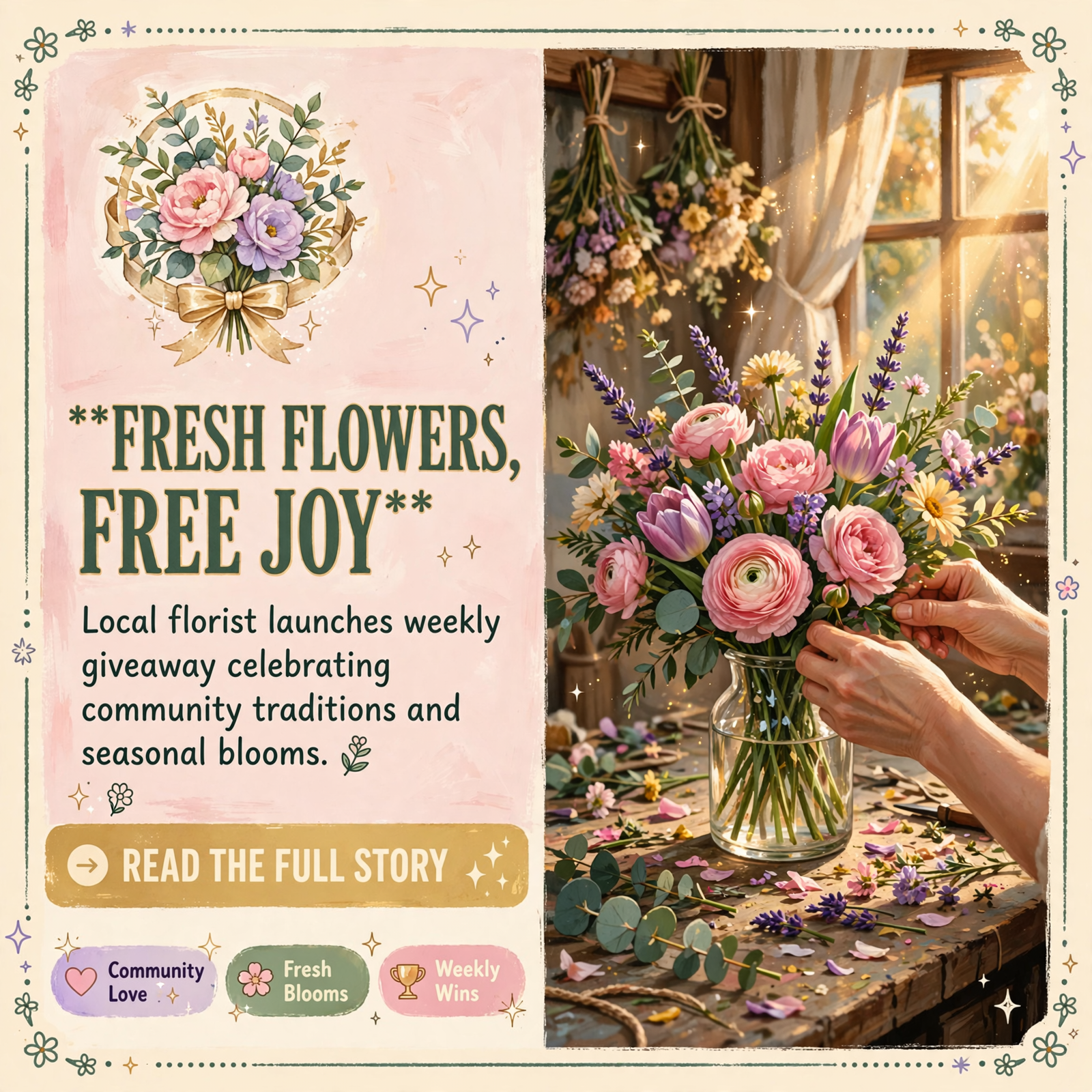 Featured image for "🌸 Ann + Co. Floral Launches Fresh Flower Monday Giveaway in Soddy-Daisy"