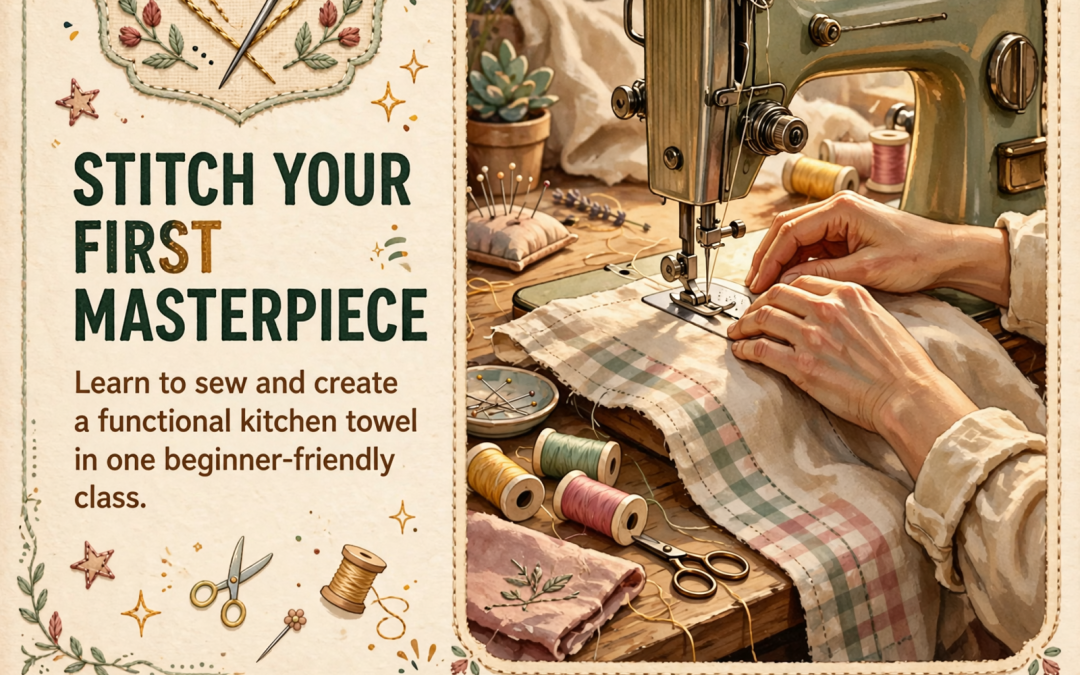🧵 Learn Beginner Sewing at The Hen House – Make a Kitchen Towel October 29