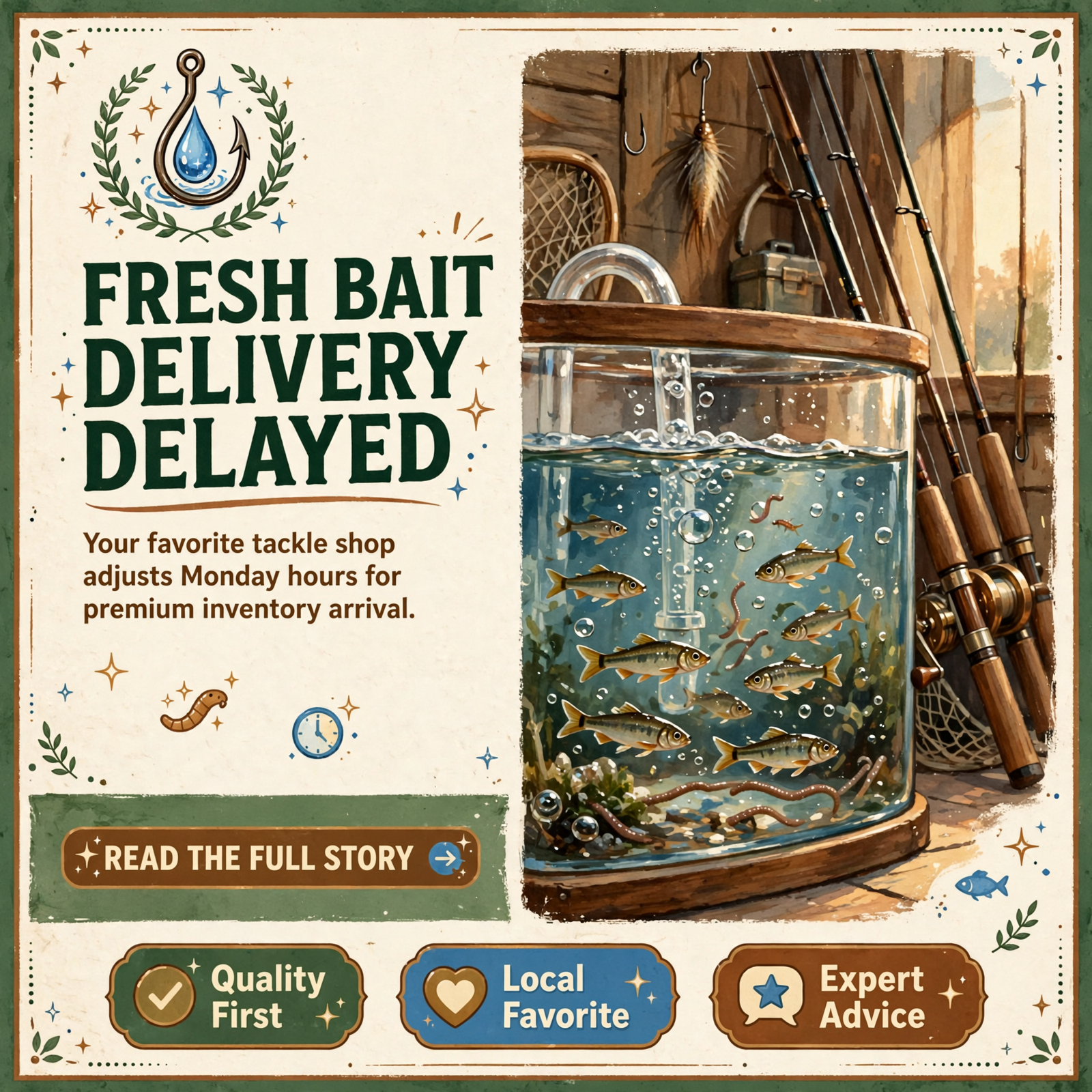 π£ Jack’s Bait & Tackle Shop Adjusts Monday Hours for Fresh Bait Delivery β Featured Image Featured image for "π£ Jack's Bait & Tackle Shop Adjusts Monday Hours for Fresh Bait Delivery"