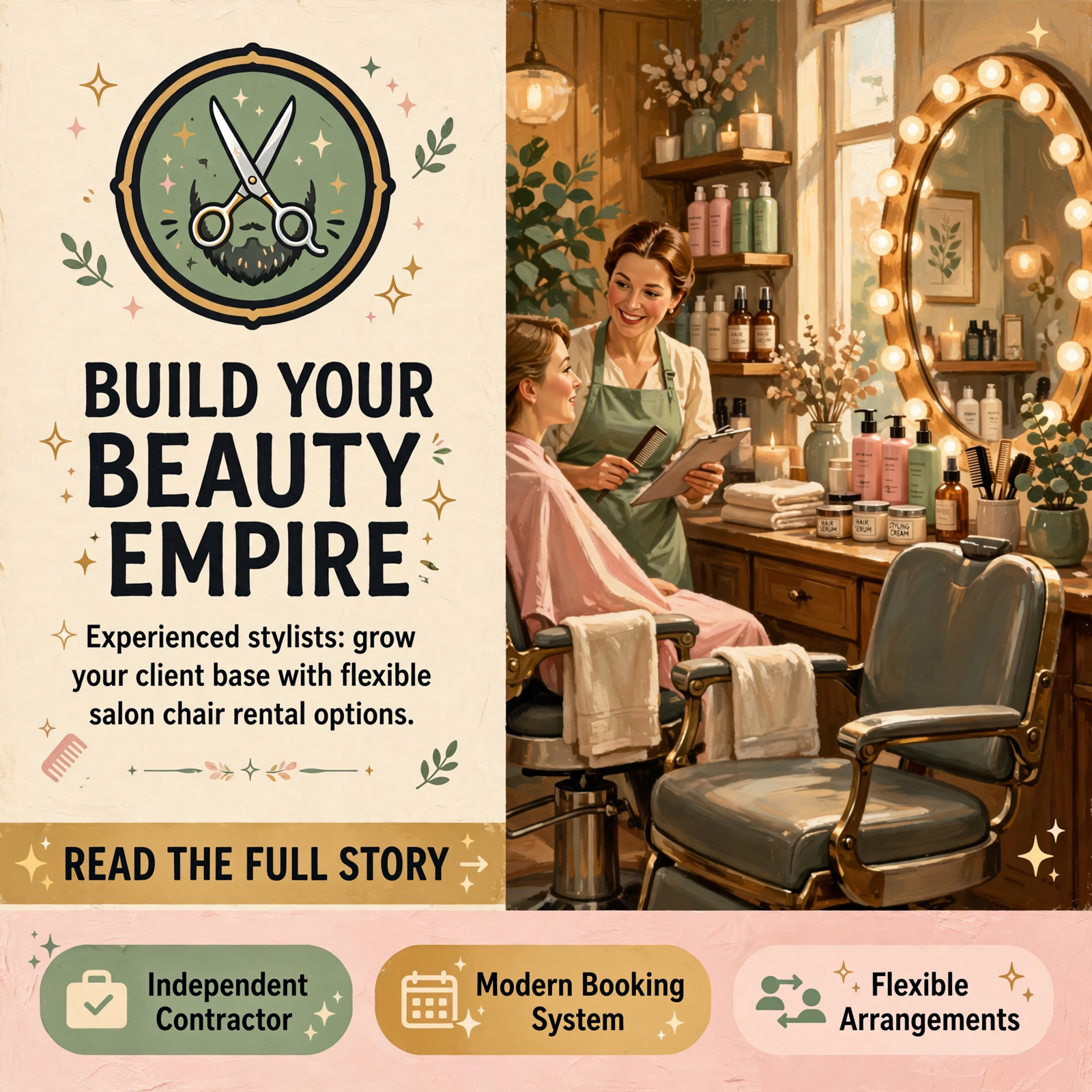 Featured image for "💼 Beauty and The Beard Salon in McMinnville Seeks Experienced Stylist for Chair Rental Opportunity"