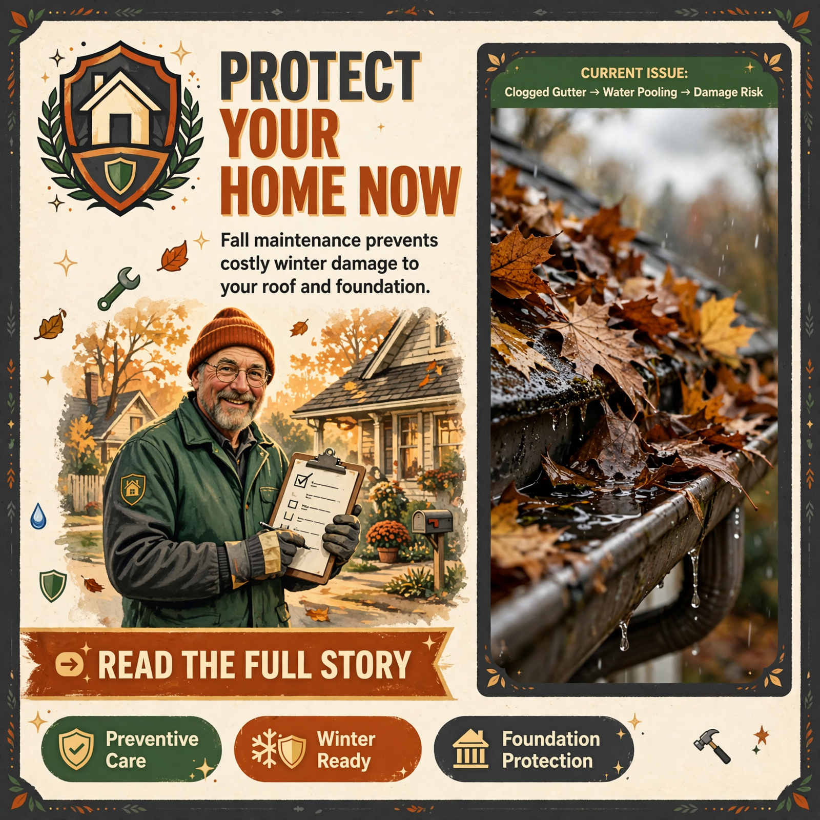 Featured image for "🏠 Fall Gutter and Roof Maintenance: Why Chattanooga-Area Homeowners Should Act Now"