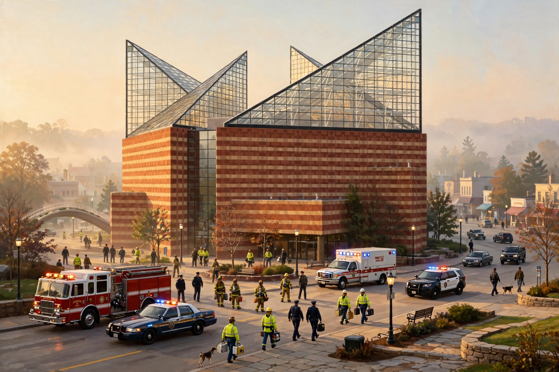 Illustration for 🚓 Flashing Lights at the Aquarium Wednesday? It's Only a Drill