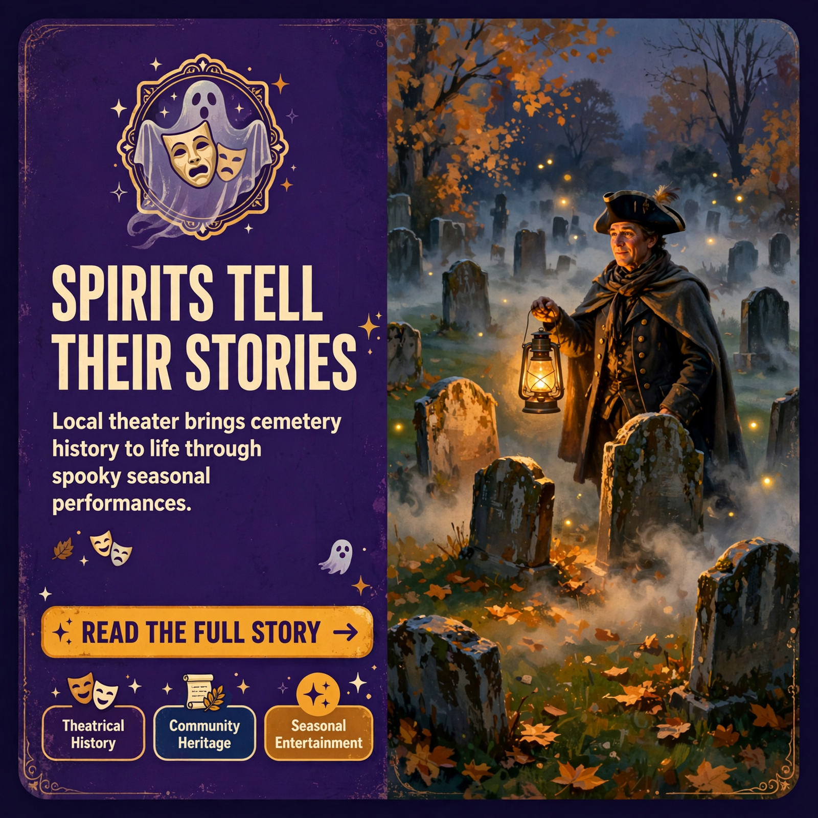 Featured image for "🎭 Ghosts of Greenwood Cemetery Tour Returns with Watershed Public Theatre"