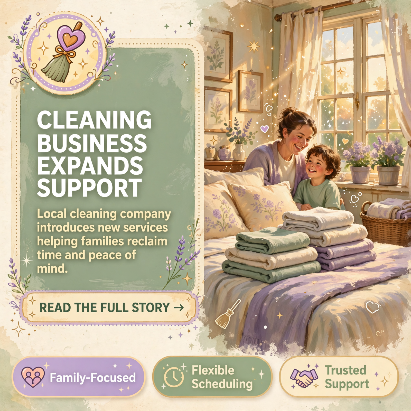 ✨ Local Cleaning Business Expands Services with Mother’s Helper Support — Featured Image Featured image for "✨ Local Cleaning Business Expands Services with Mother's Helper Support"