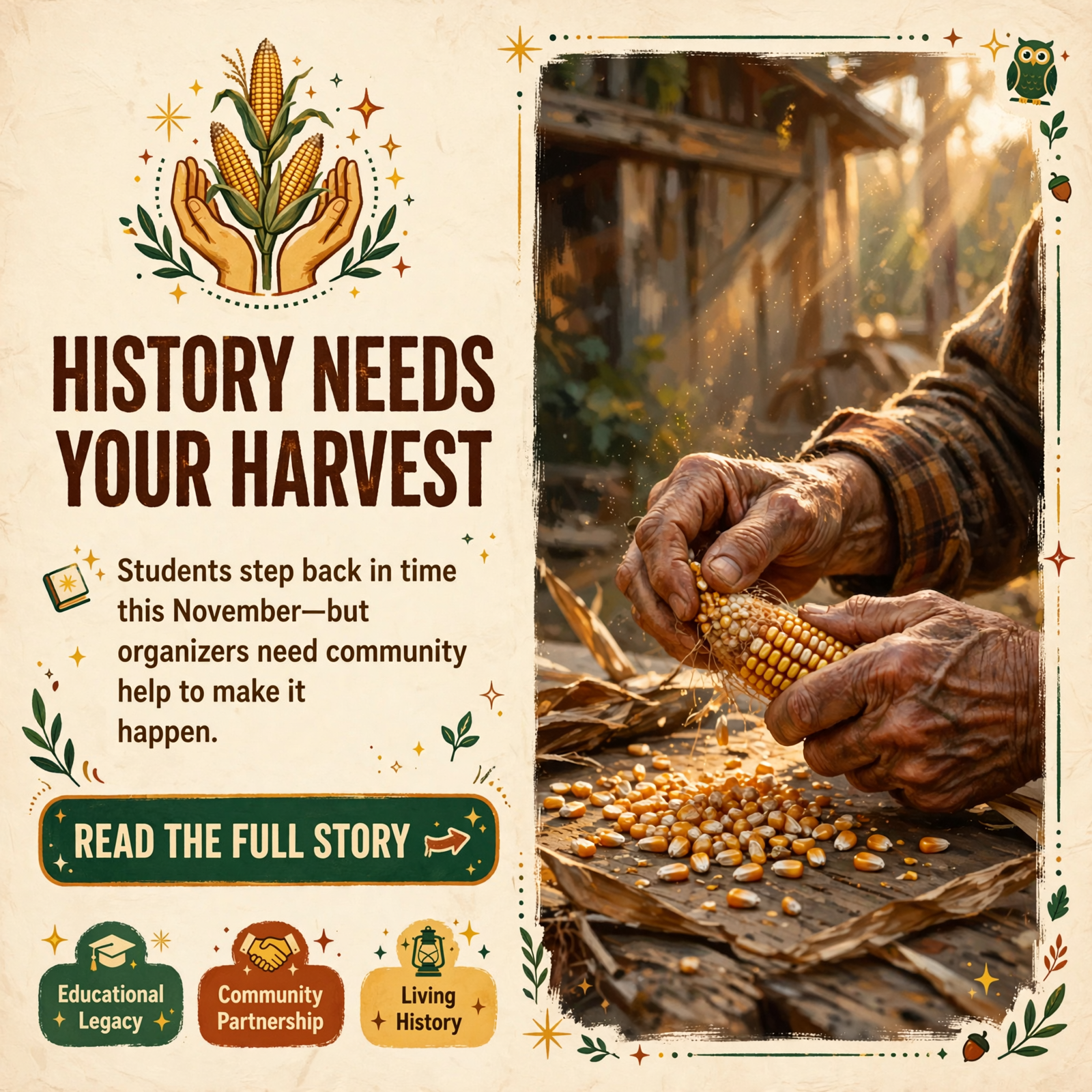 π½ Audubon Acres Seeks Feed Corn Donation for Walker Farm Pioneer Days in Chattanooga β Featured Image Featured image for "π½ Audubon Acres Seeks Feed Corn Donation for Walker Farm Pioneer Days in Chattanooga"