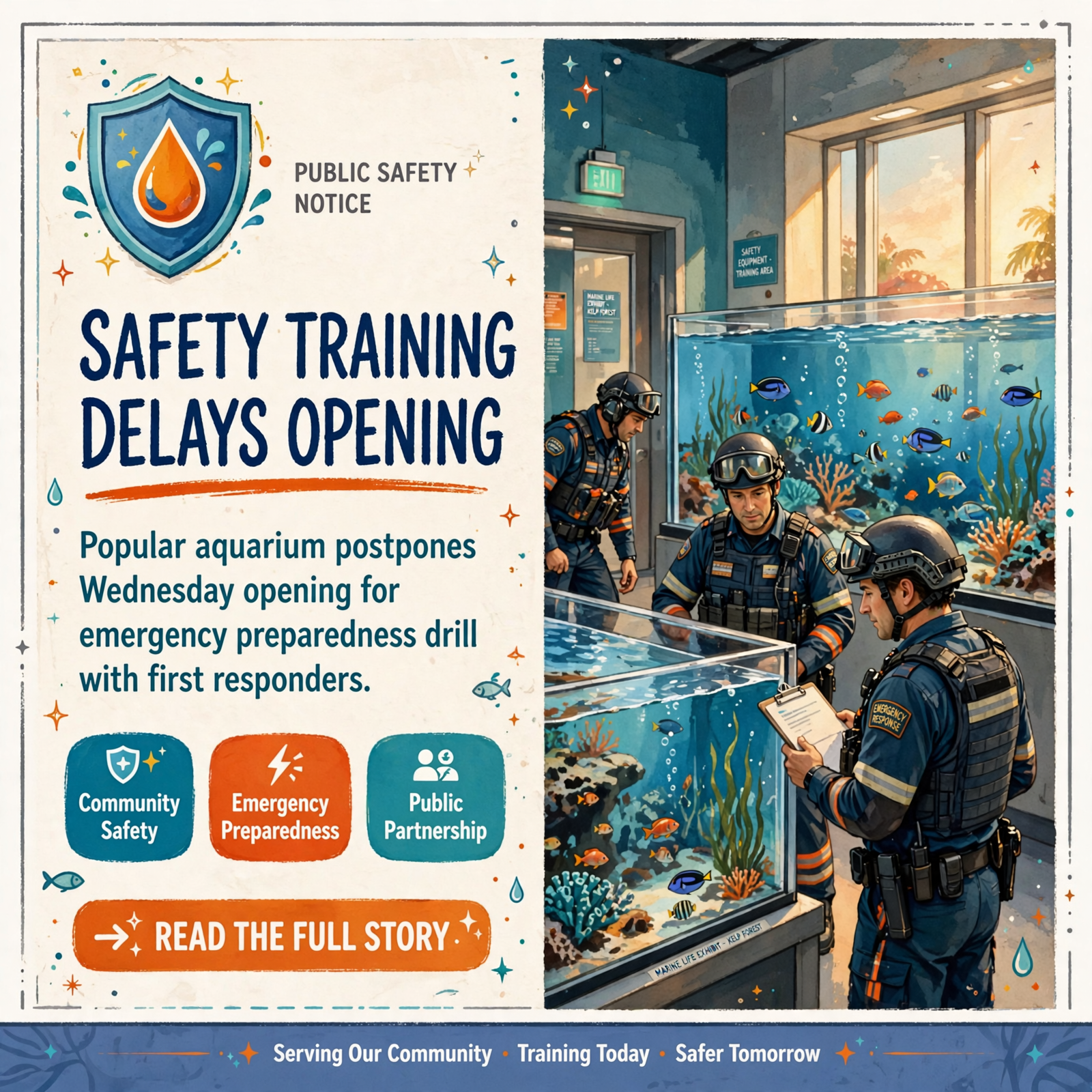 Featured image for "🚨 Tennessee Aquarium Delays Opening Wednesday for First Responder Training Exercise"